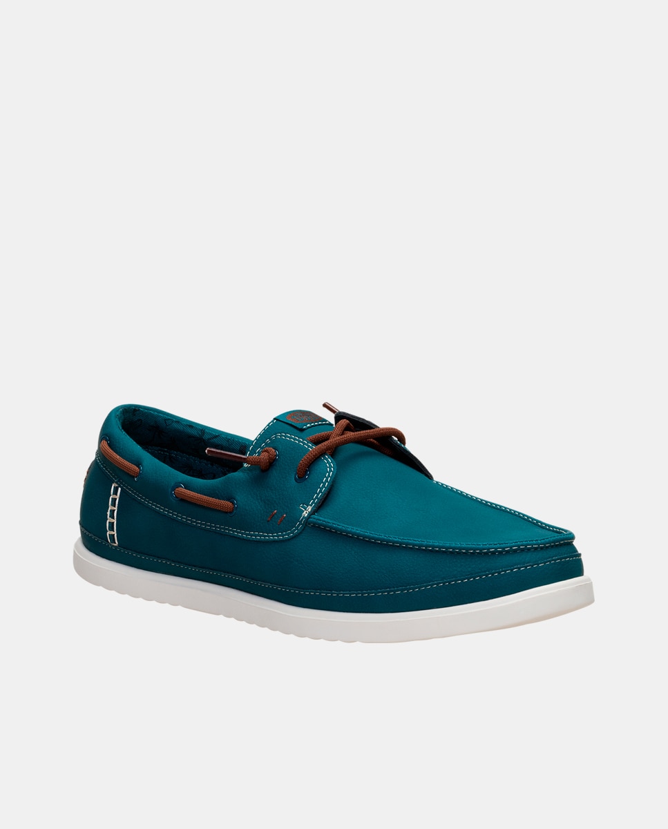 Sapatos Náuticos com Cordões Azul-índigo-3