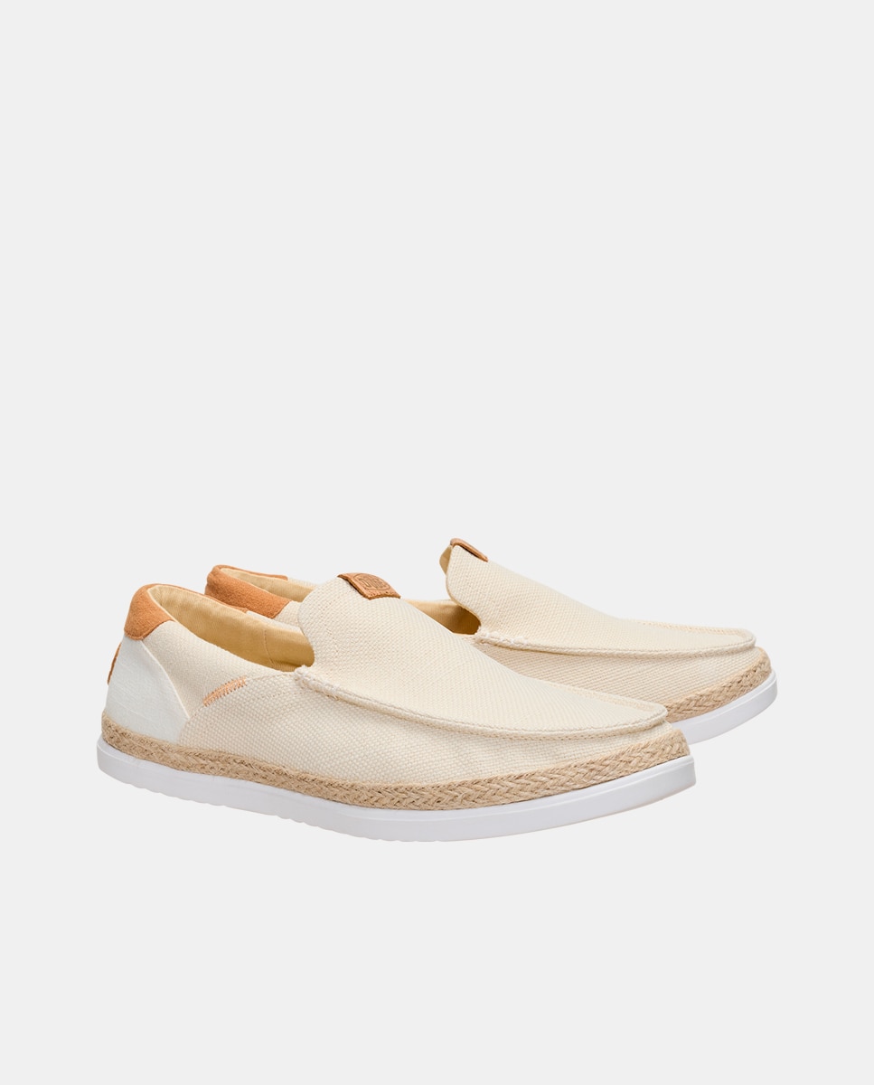 Mocassins em Tecido Bege-4