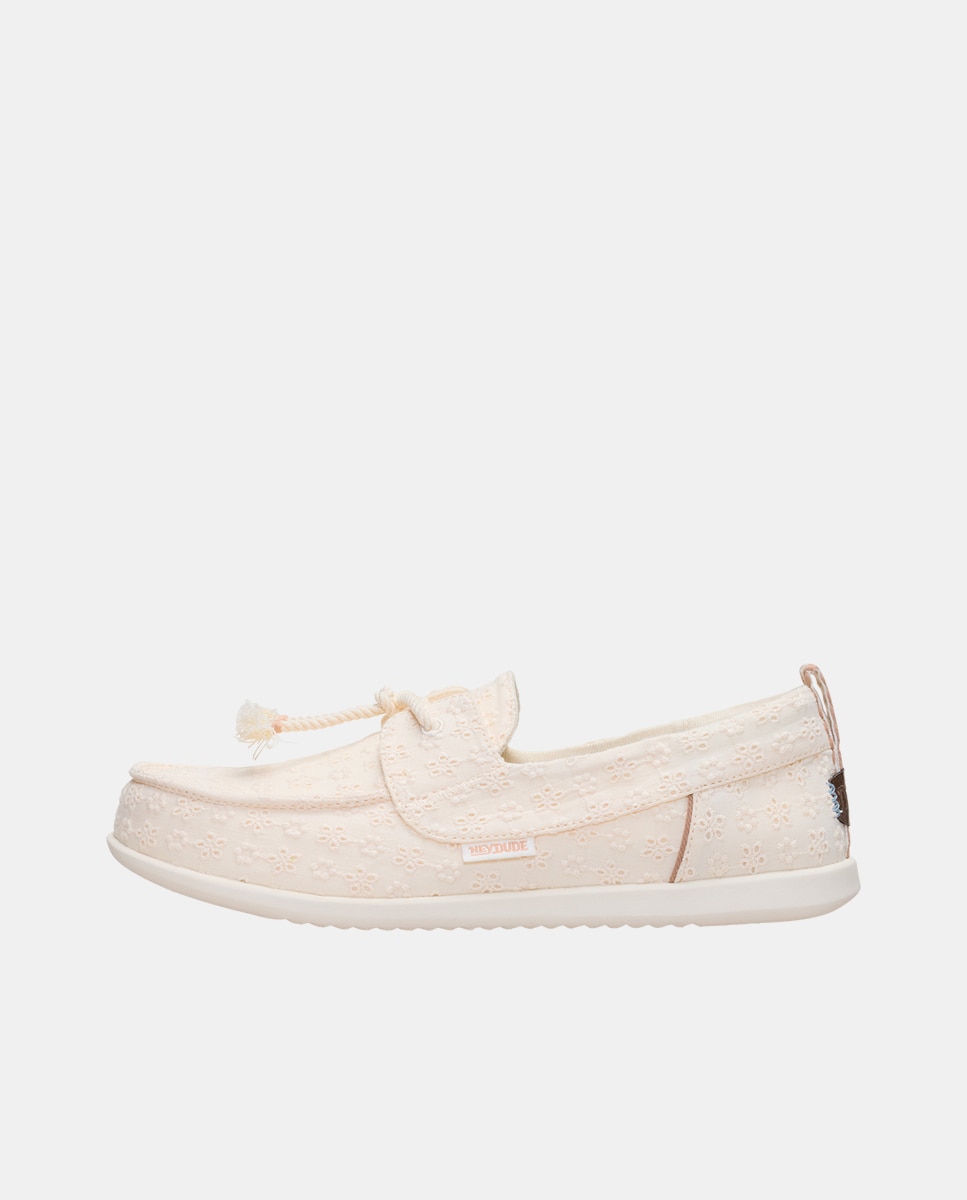 Mocassins em Tecido Branco-2