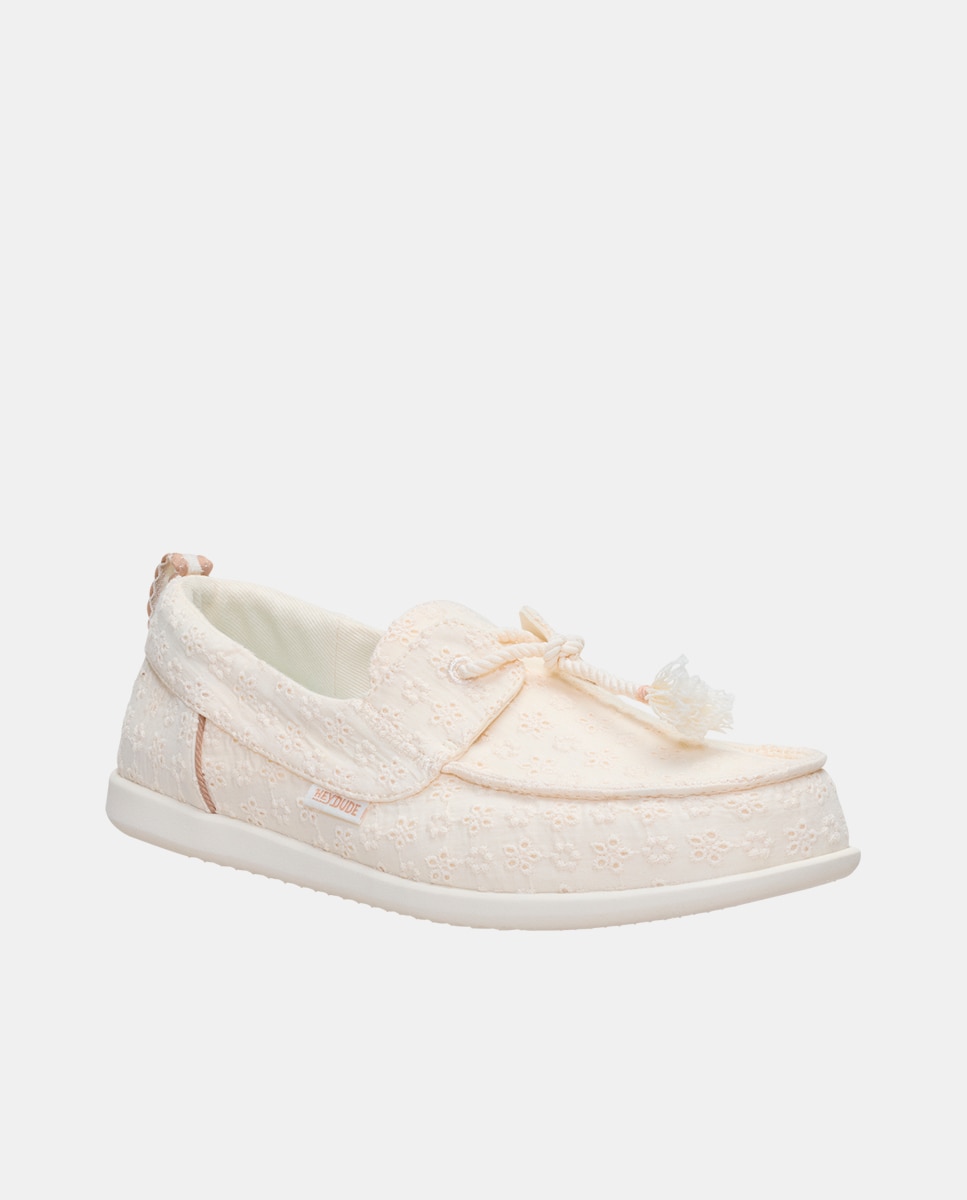 Mocassins em Tecido Branco-3