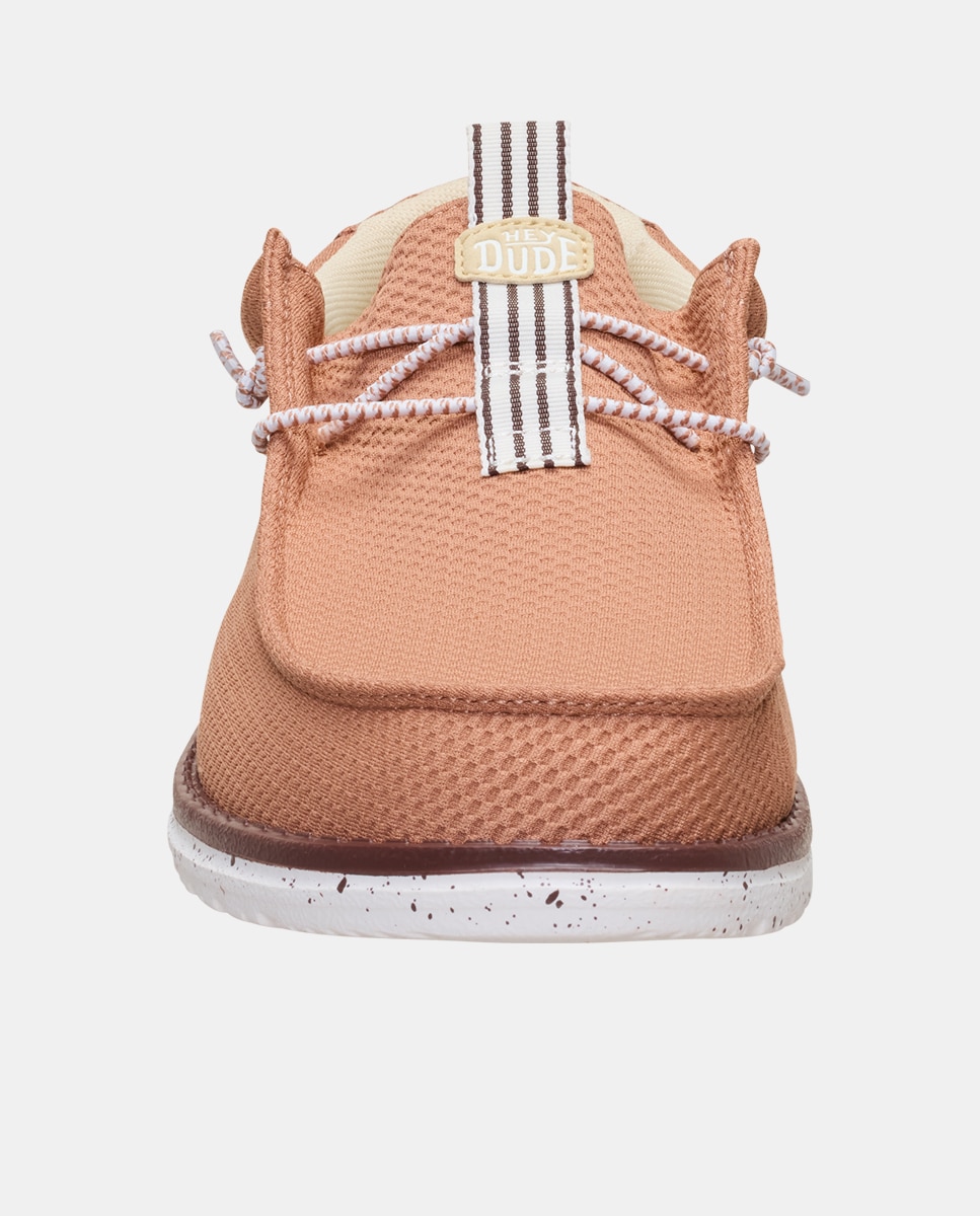 Sapatos de Cordões em Malha Elástica Laranja-6