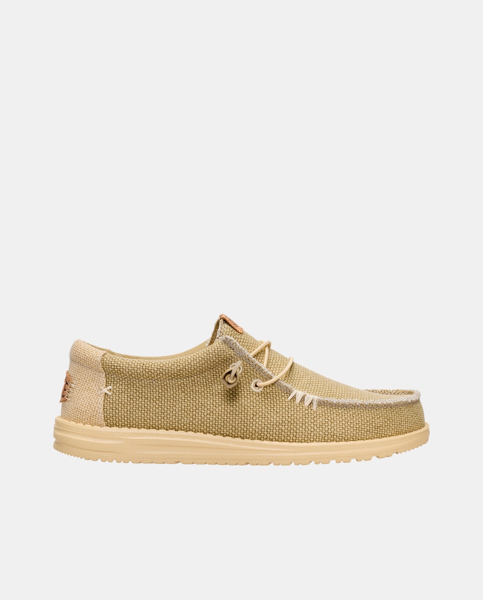 Sapatos de Cordões de Algodão Verde Azeitona-1