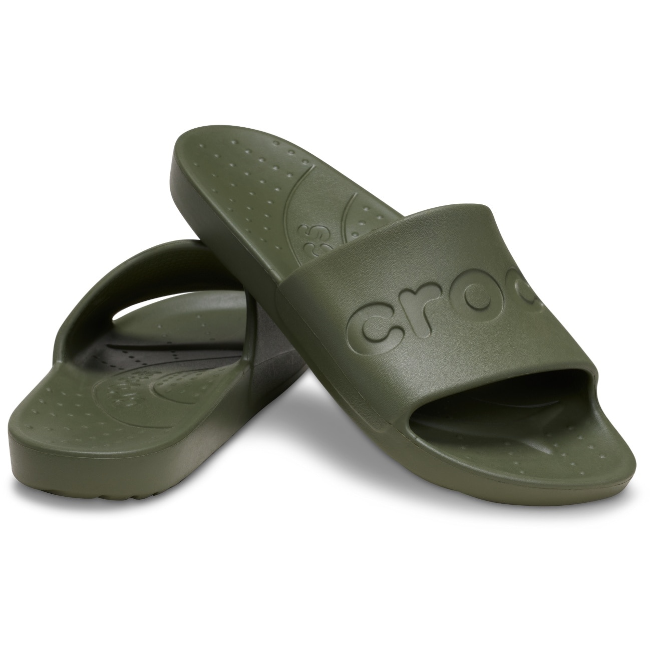 Chinelos Crocs Slide U Crocs Verde-militar-2