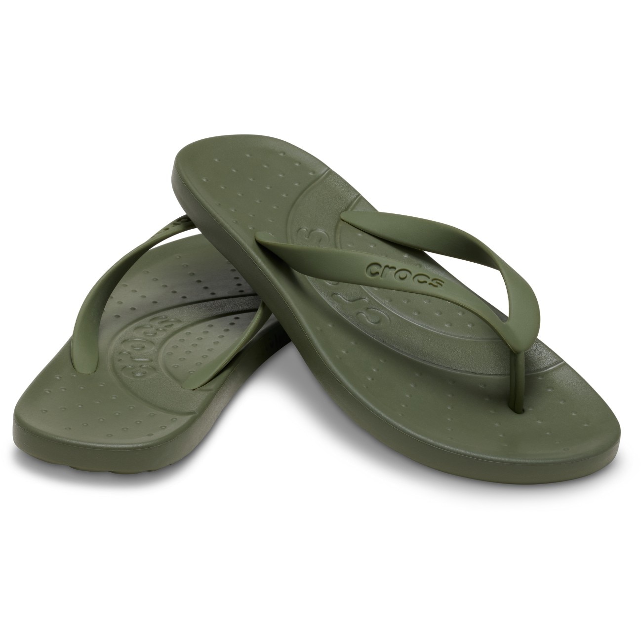 Chinelos Crocs Flip U Crocs Verde-militar-2