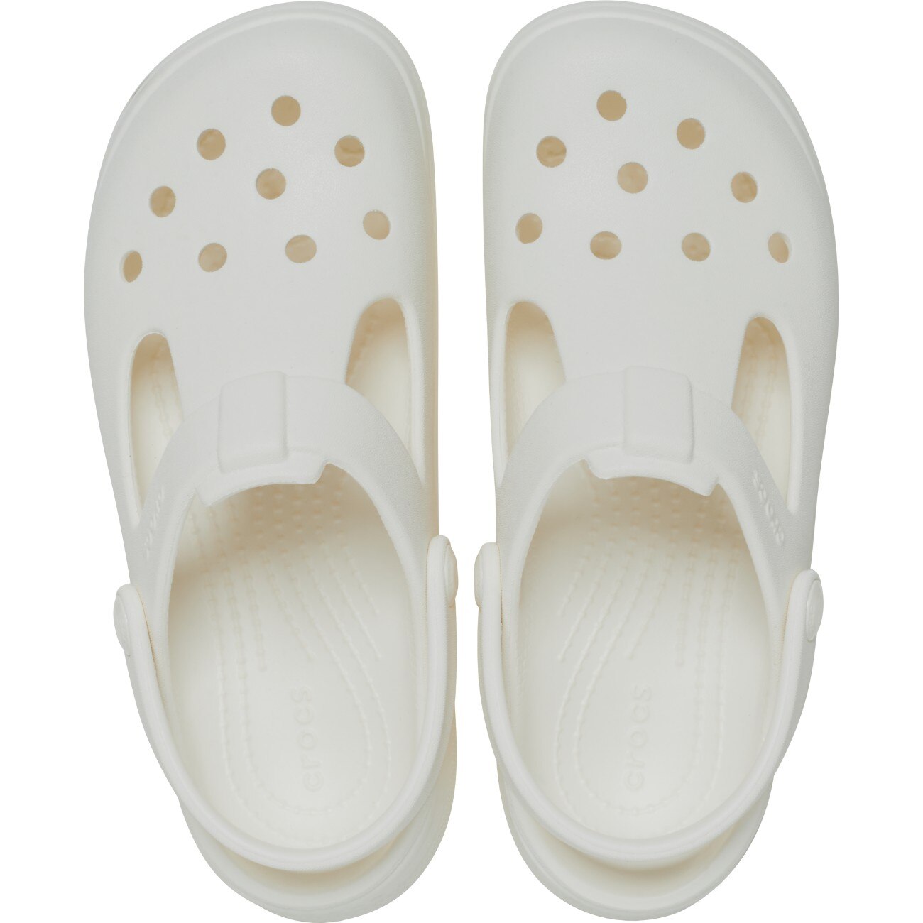 Socas para Bebé Classic Mary Jane Clog T Crocs Branco-3