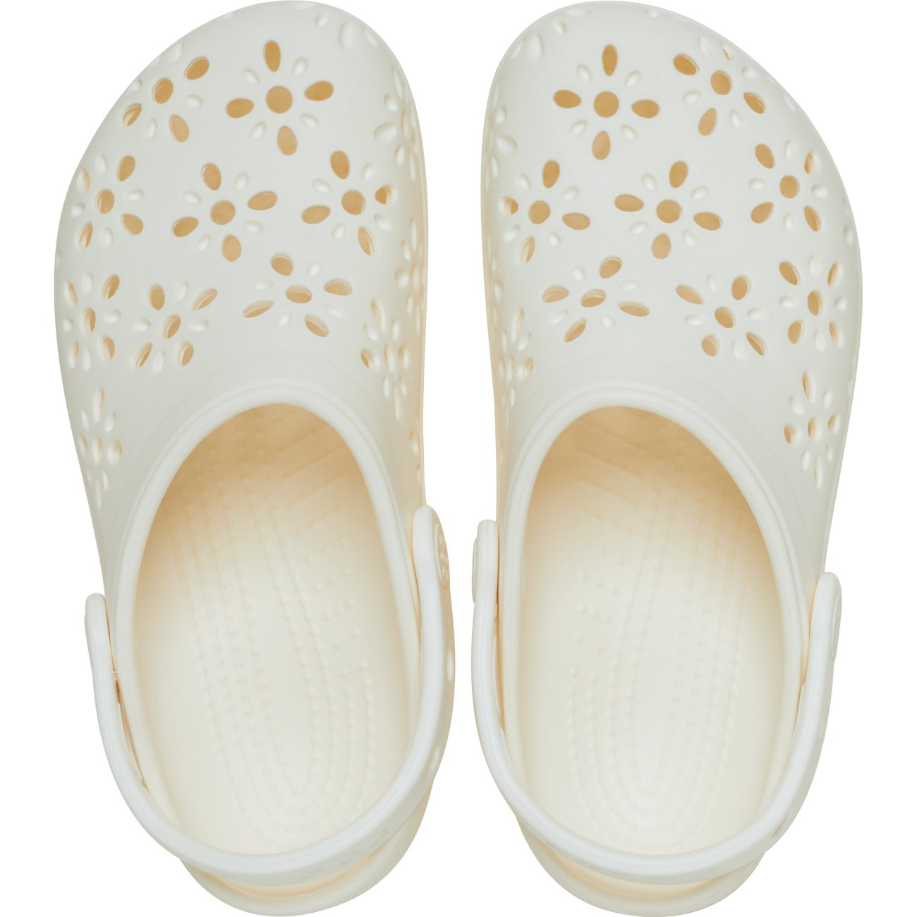 Socas Classic Floral Cut Out Clog U Crocs Branco-3