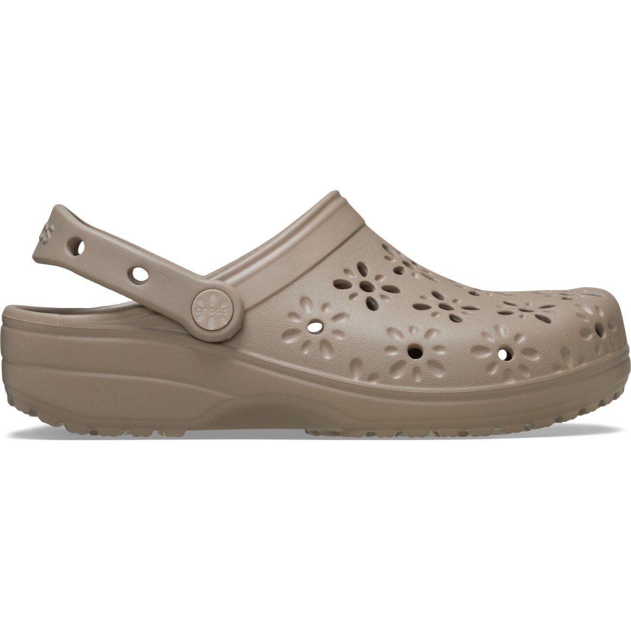 Socas Unissexo Classic Floral Cut Out Clog U Crocs Nude-1