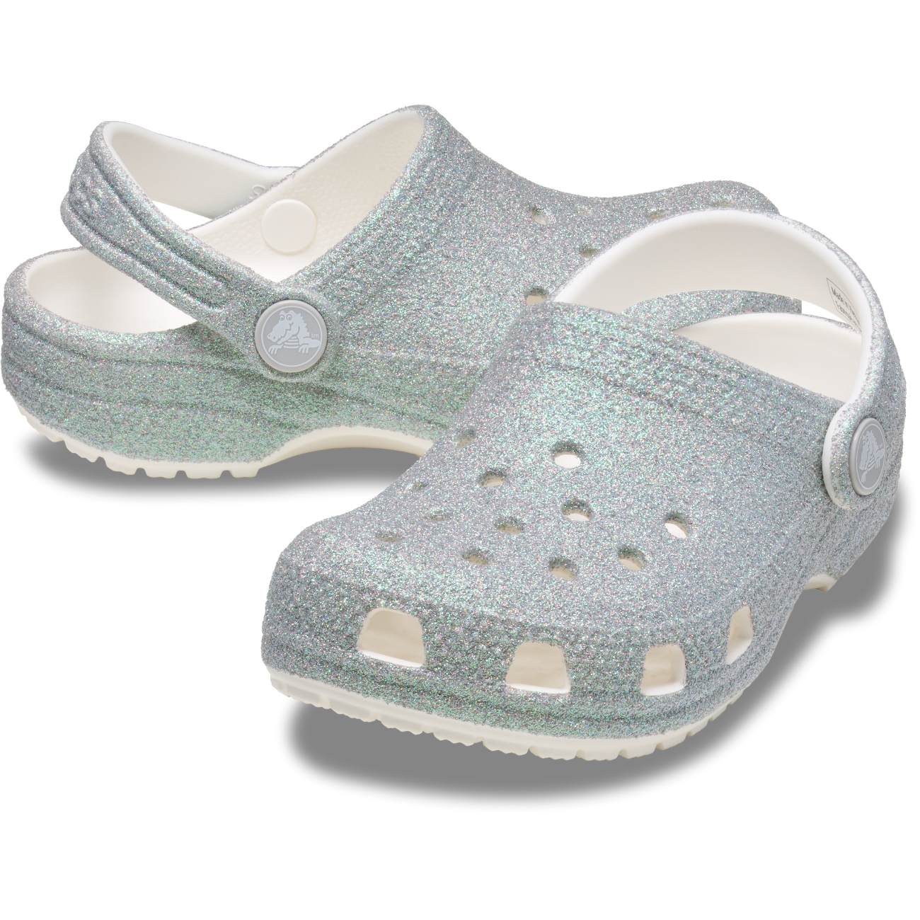 Socas para Bebés Classic Iridescent Glitter Clog T Crocs 2