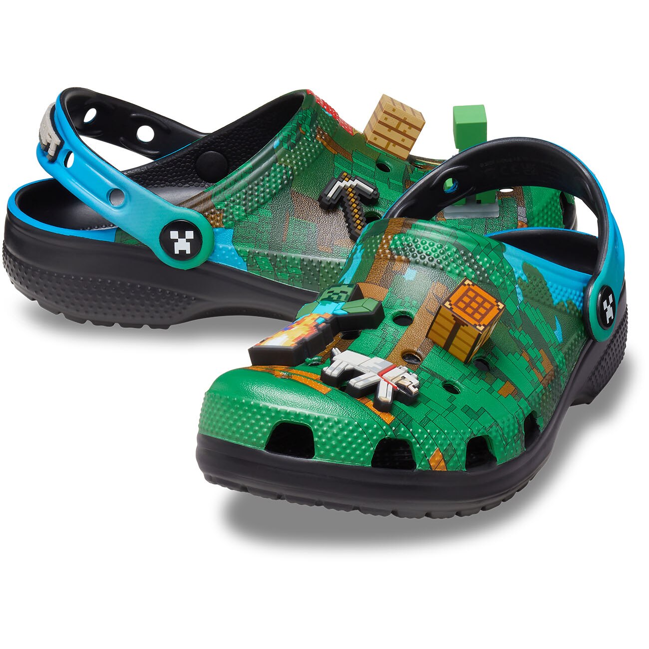 Socas de Criança Minecraft Classics Clog Verde-2