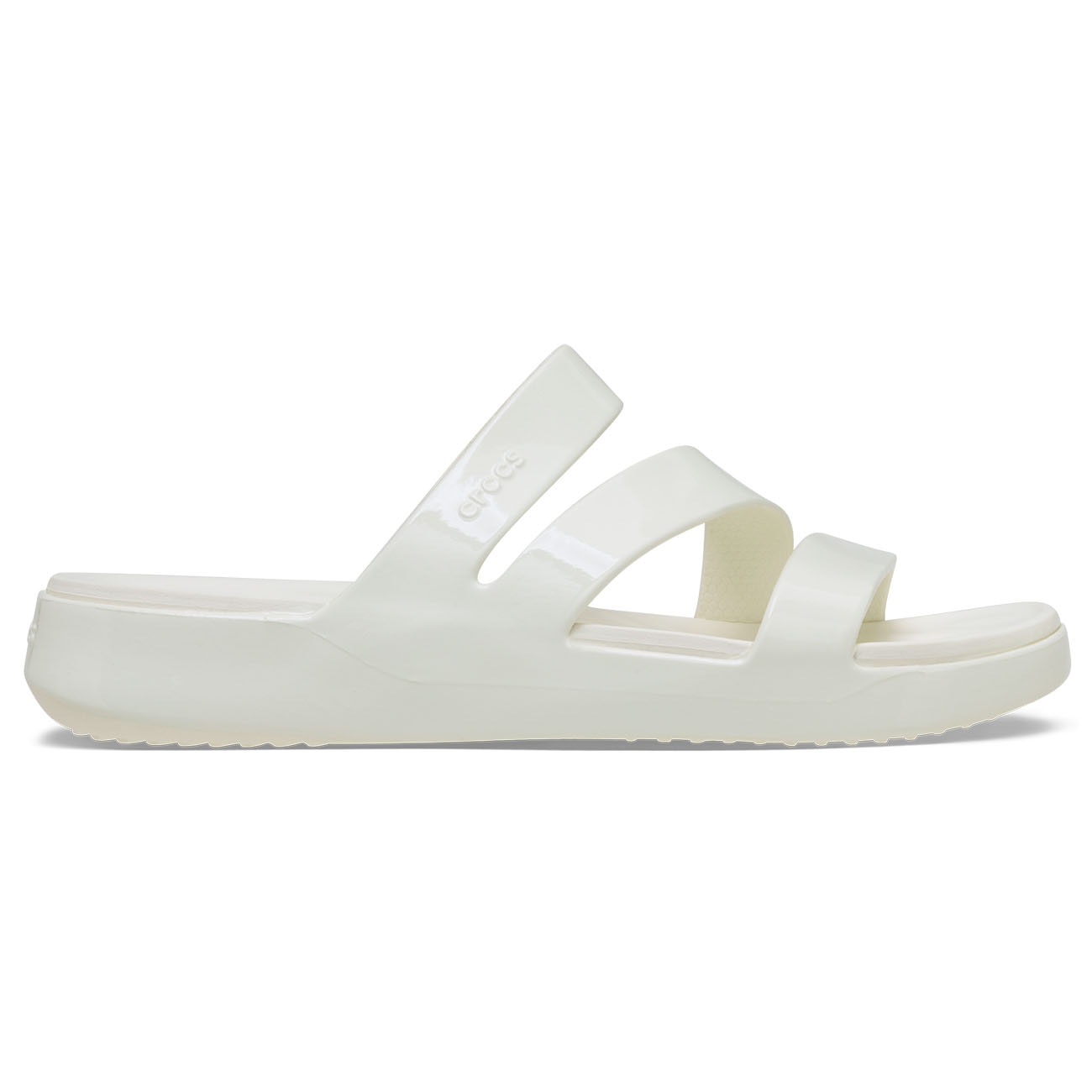 Sandálias Getaway Patent Strappy W Crocs Branco-1