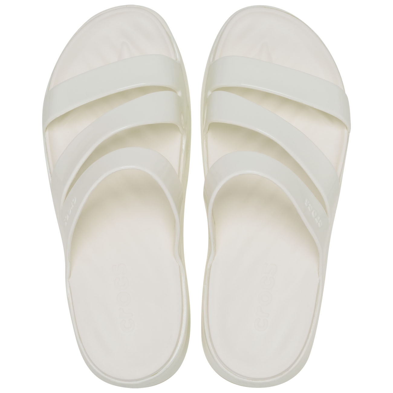 Sandálias Getaway Patent Strappy W Crocs Branco-3