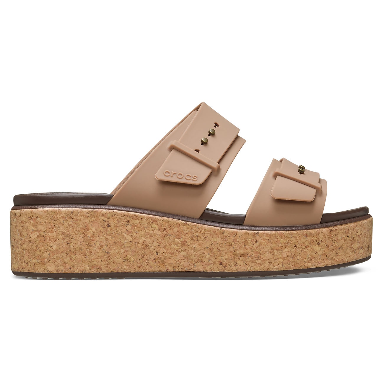 Sandálias Brooklyn Cork Buckle W Crocs Castanho-1