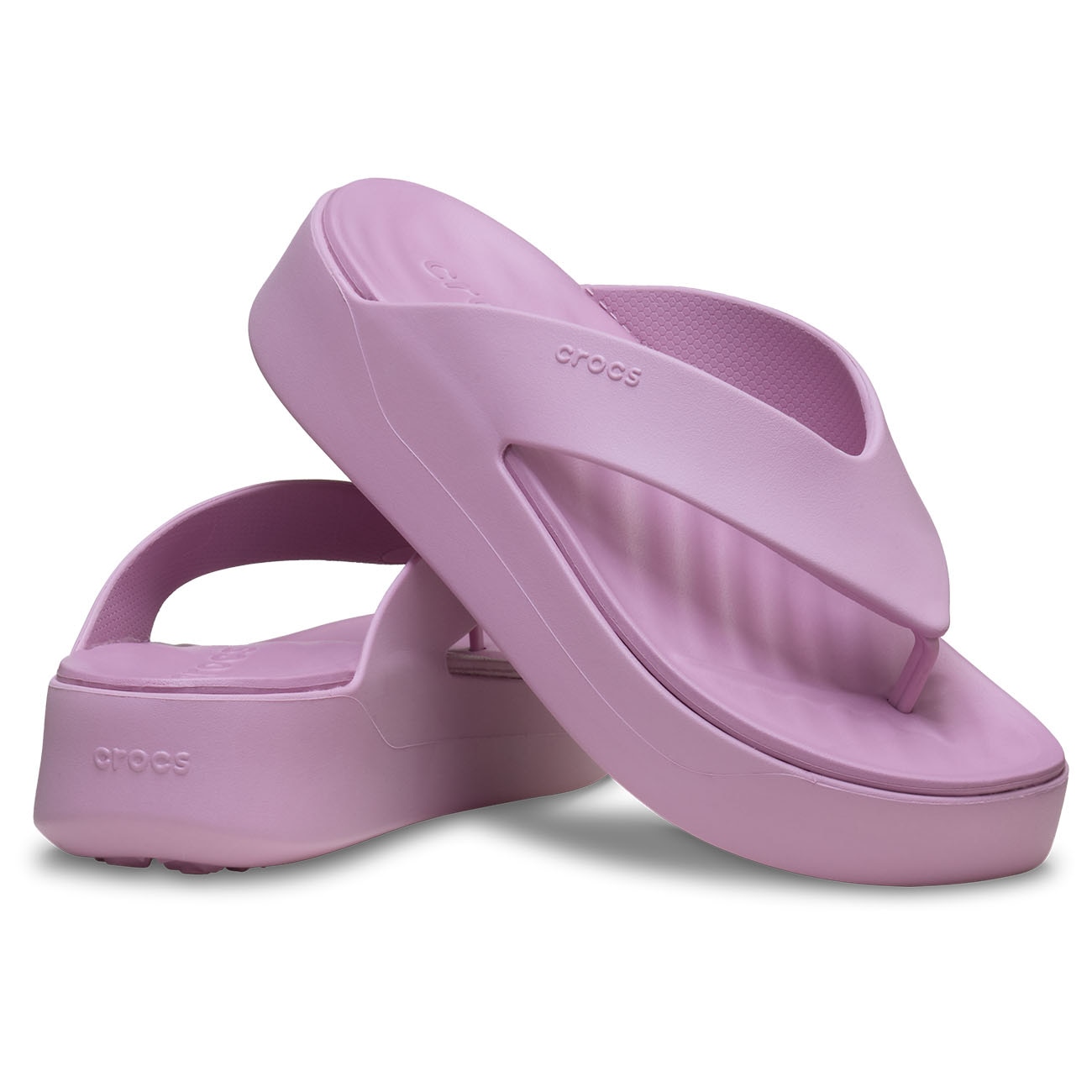 Chinelos Getaway Platform Flip W Crocs Rosa-pastel-2