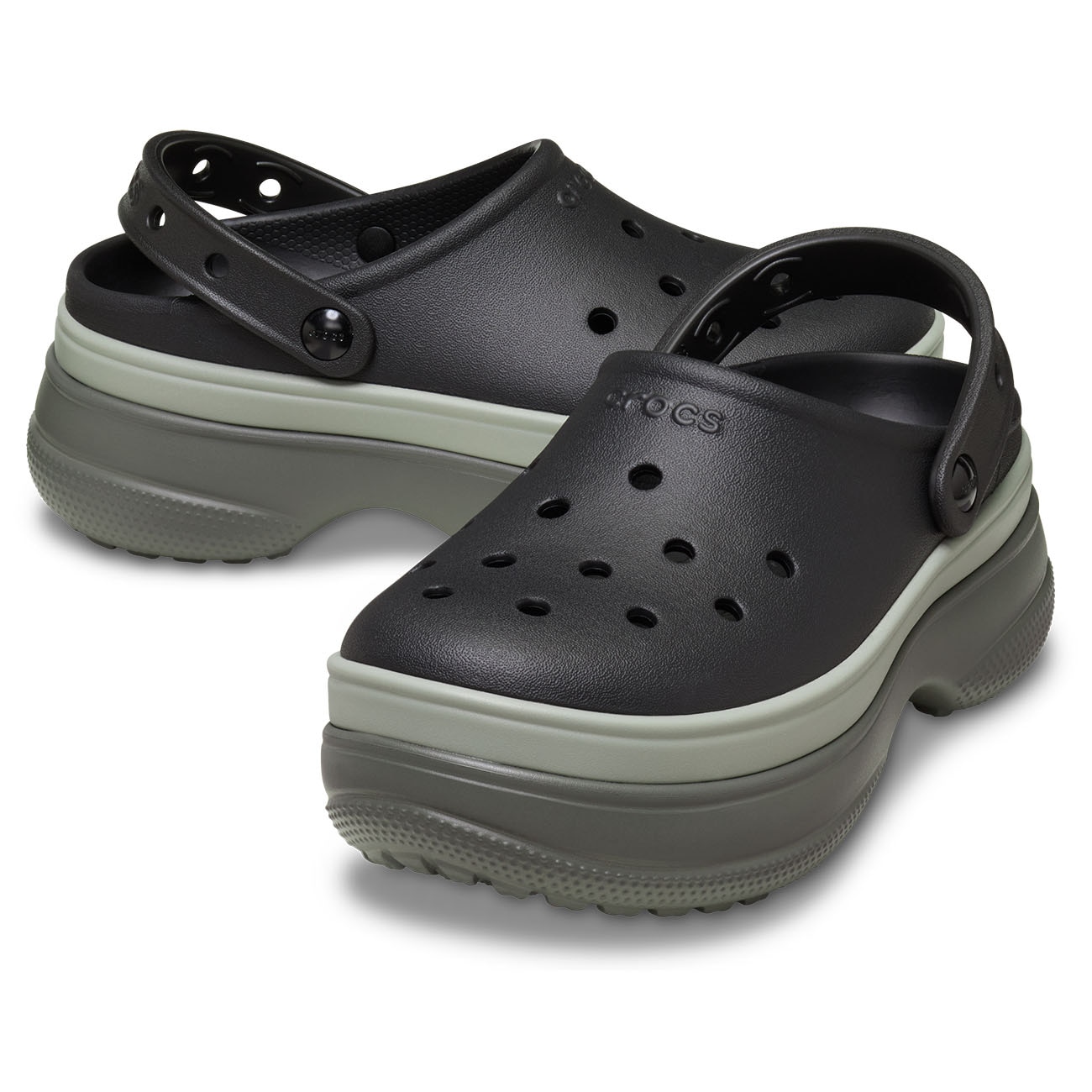 Socas Unissexo Classic Stacked Clog U Crocs Preto-2