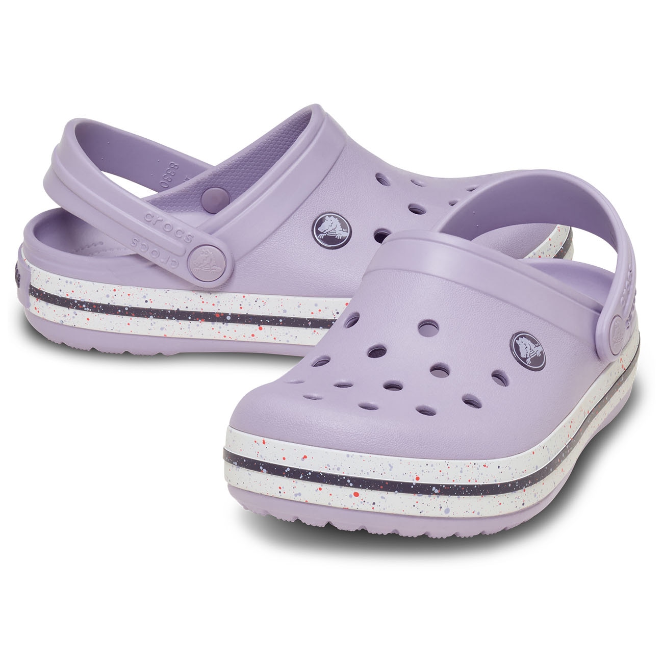 Socas para Bebés Crocband Speckled Band Clog T Crocs Roxo-2