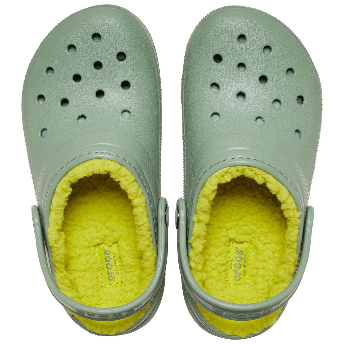 Socas Infantil Classic Lined Clog Crocs Verde-3