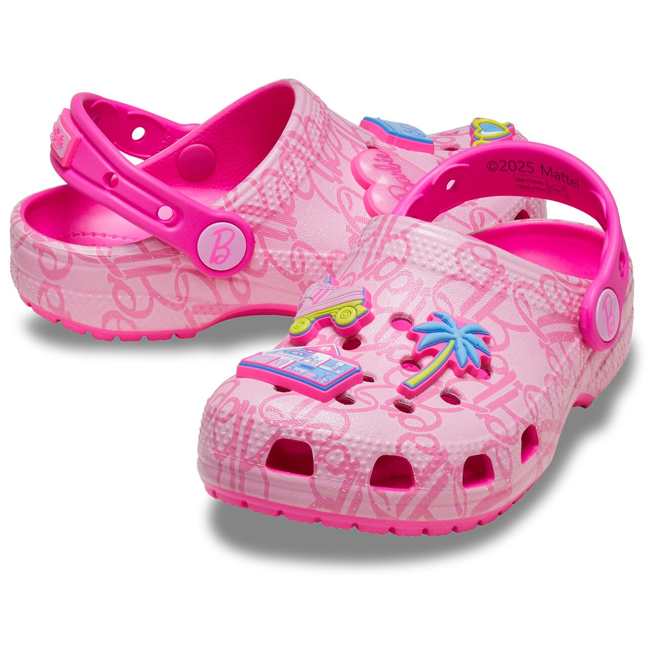 Socas Infantil Mattel Pink Barbie Classic Clog T Crocs Multicolor-2