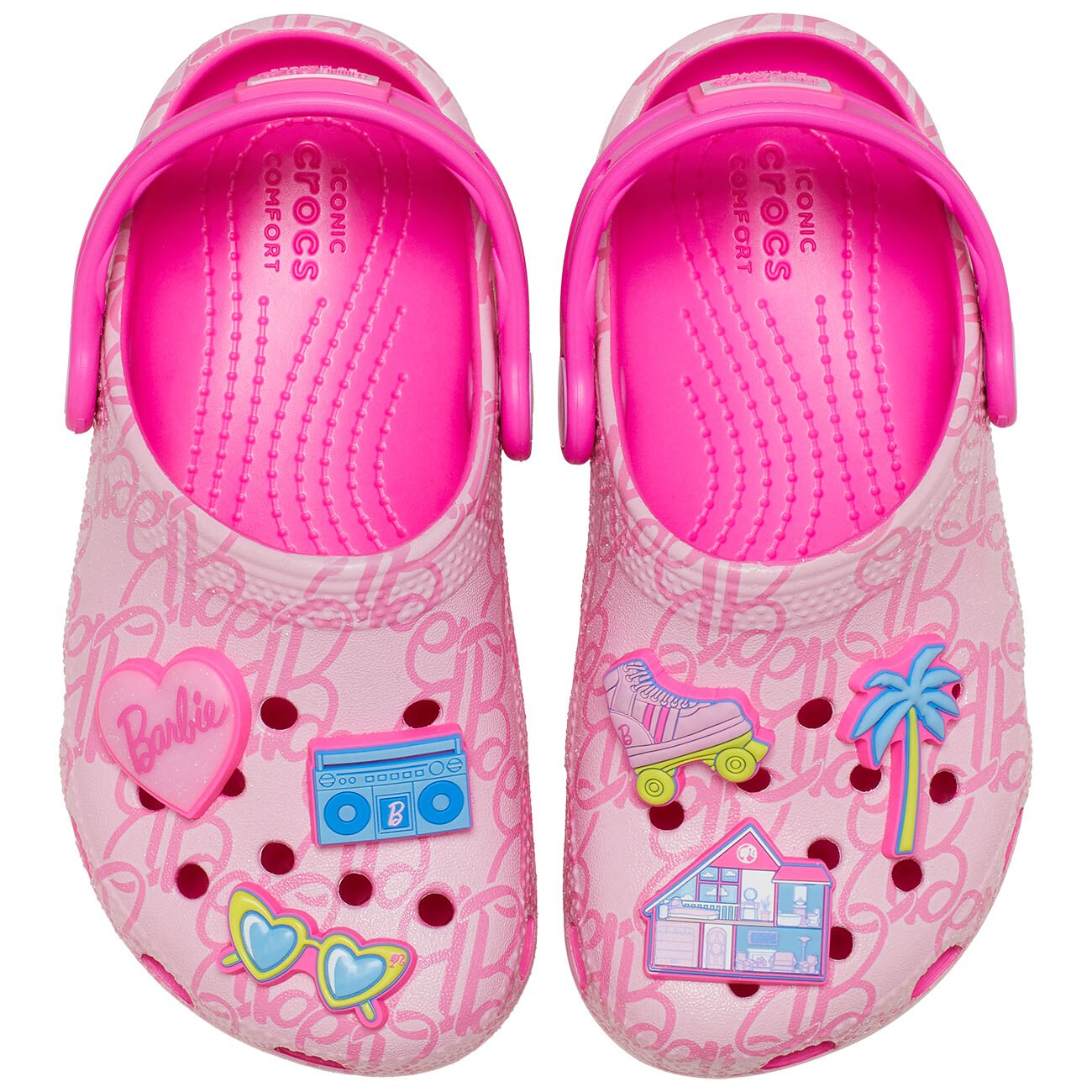 Socas Infantil Mattel Pink Barbie Classic Clog T Crocs Multicolor-3