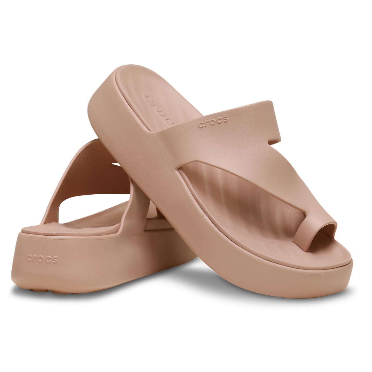 Sandálias Getaway Platform Toe Loop W Crocs Rosa-claro-2