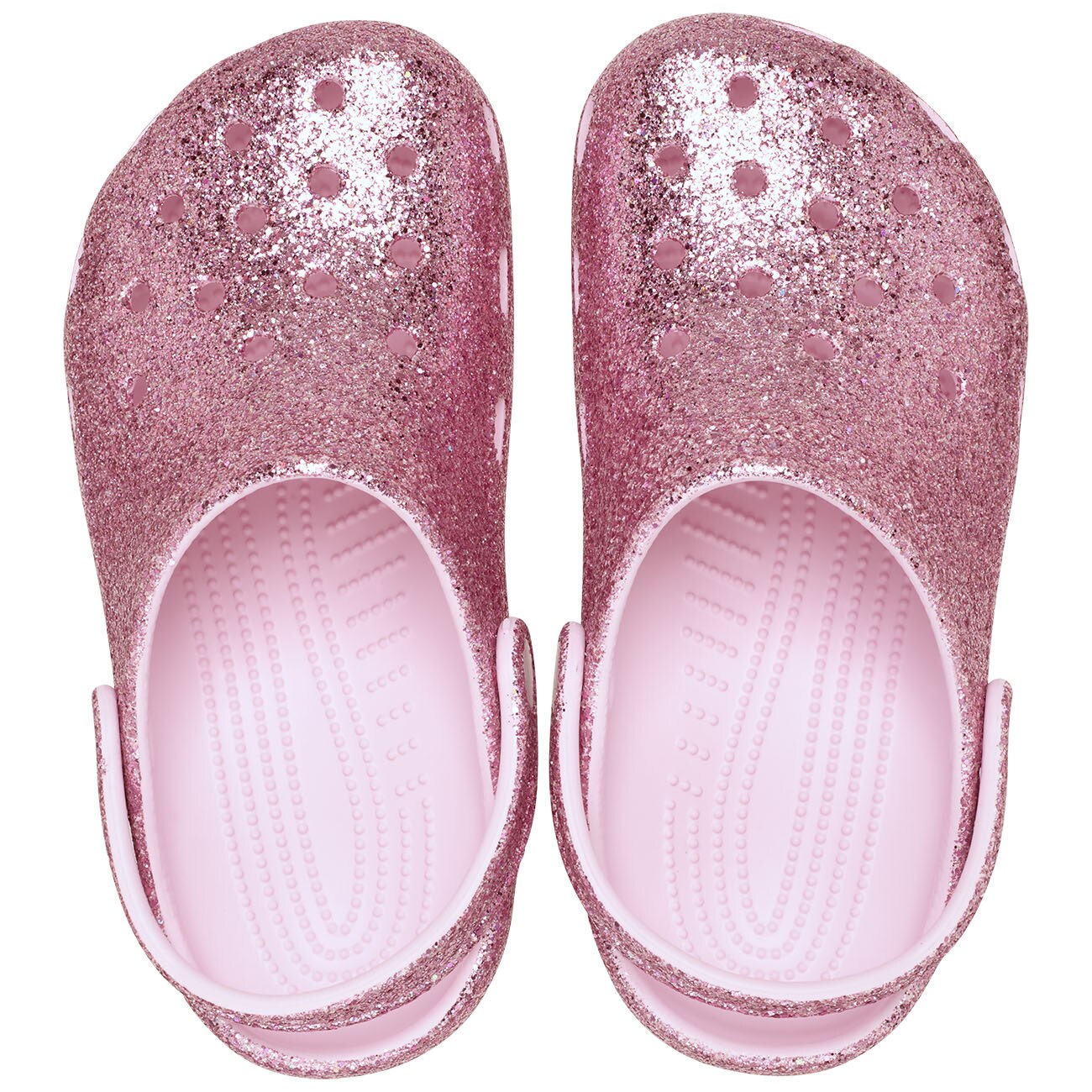 Socas para Bebés Classic Chunky Glitter Clog T Crocs Rosa-3
