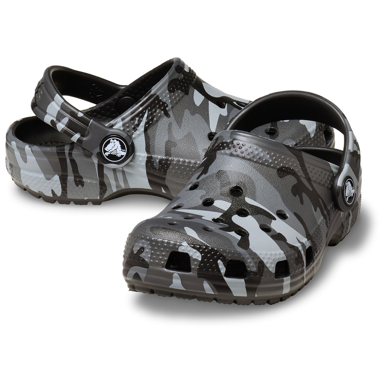 Socas para Bebés Classic Camouflage Clog T Crocs Preto-2