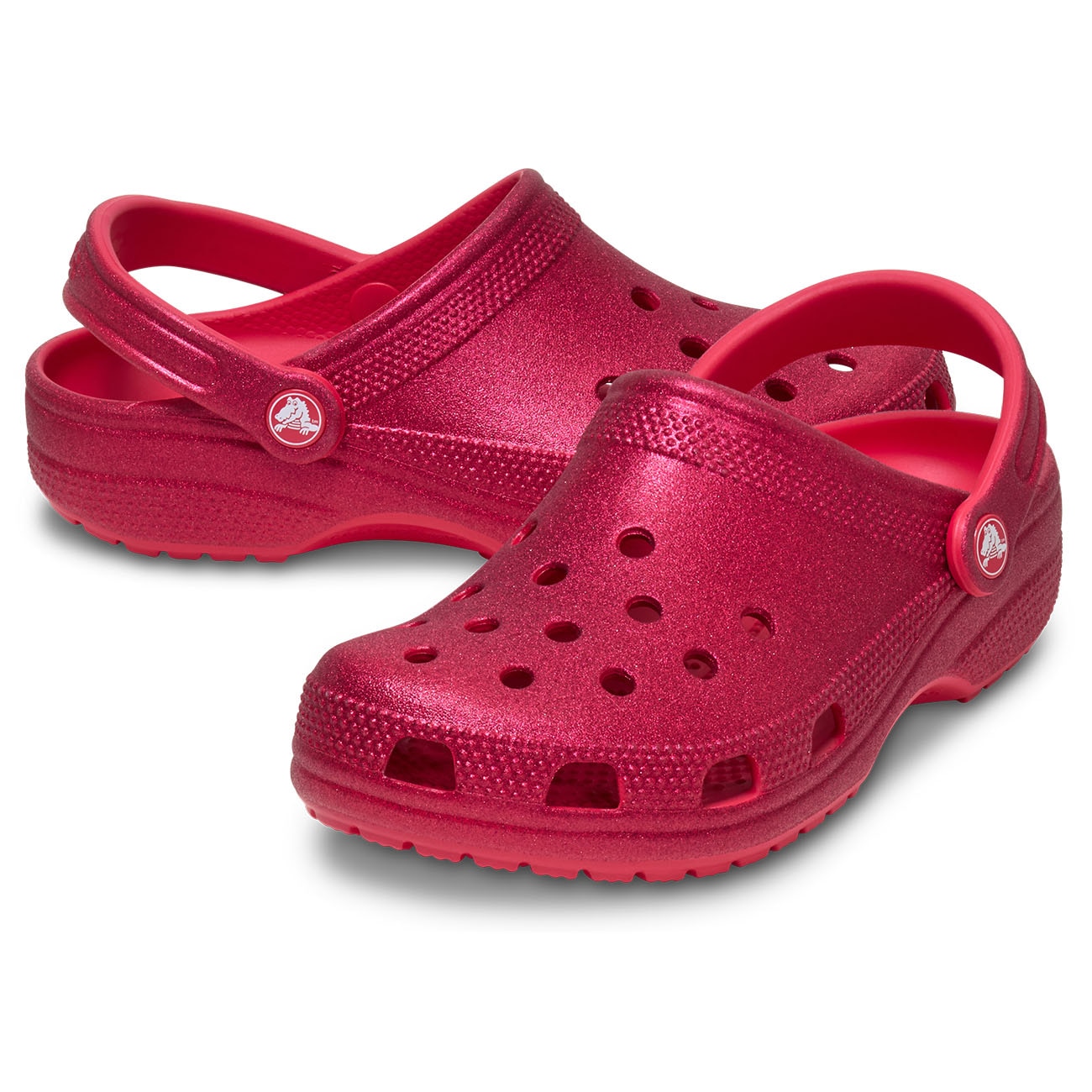 Socas Classic Glitter Clog Crocs Vermelho-2