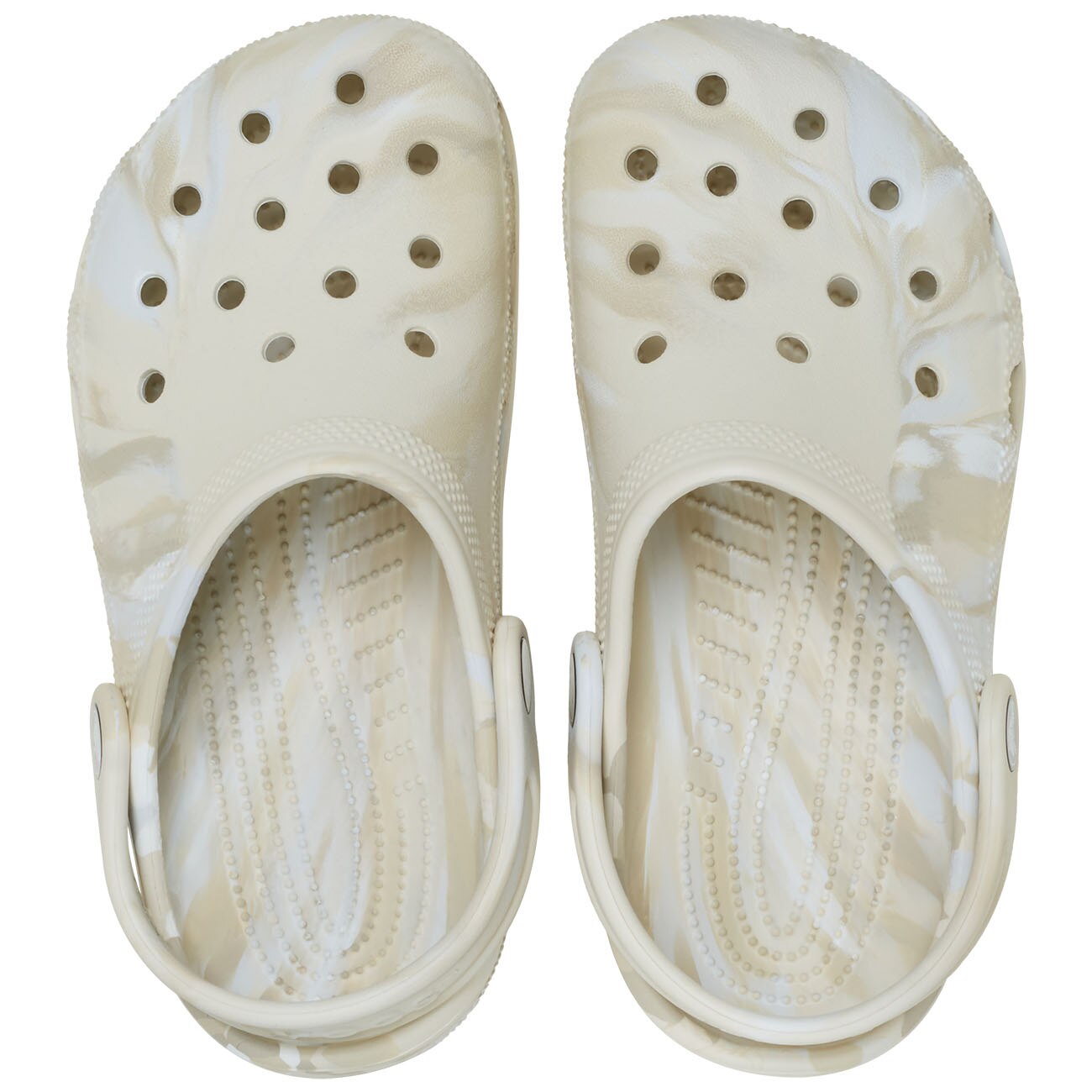 Socas Infantil Classic Marbled Clog K Crocs Branco-3
