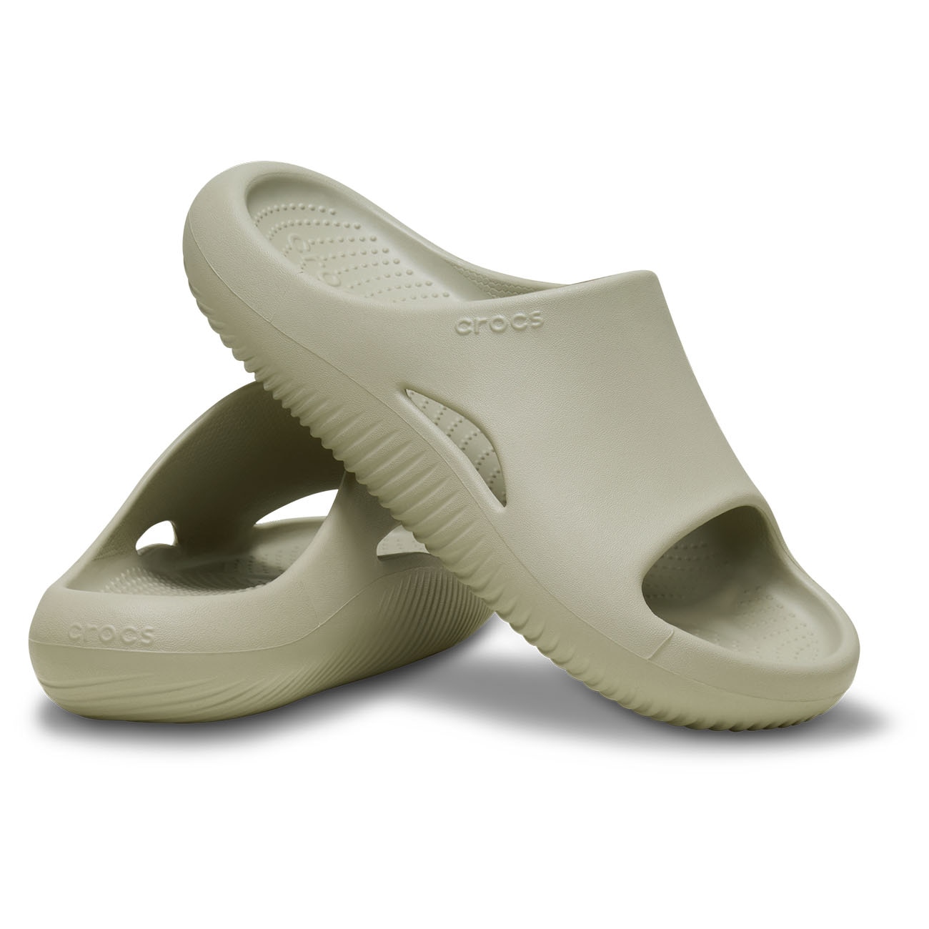 Chinelos Mellow Recovery Slide Crocs Cinzento-cinza-2