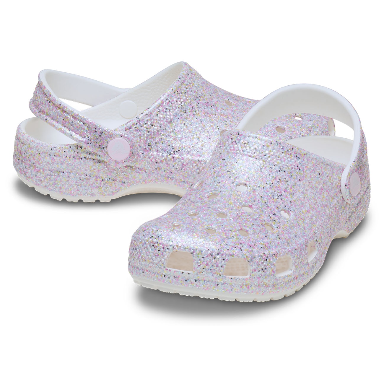 Socas Infantil Classic Fantasy Glitter Clog K Crocs Branco-2