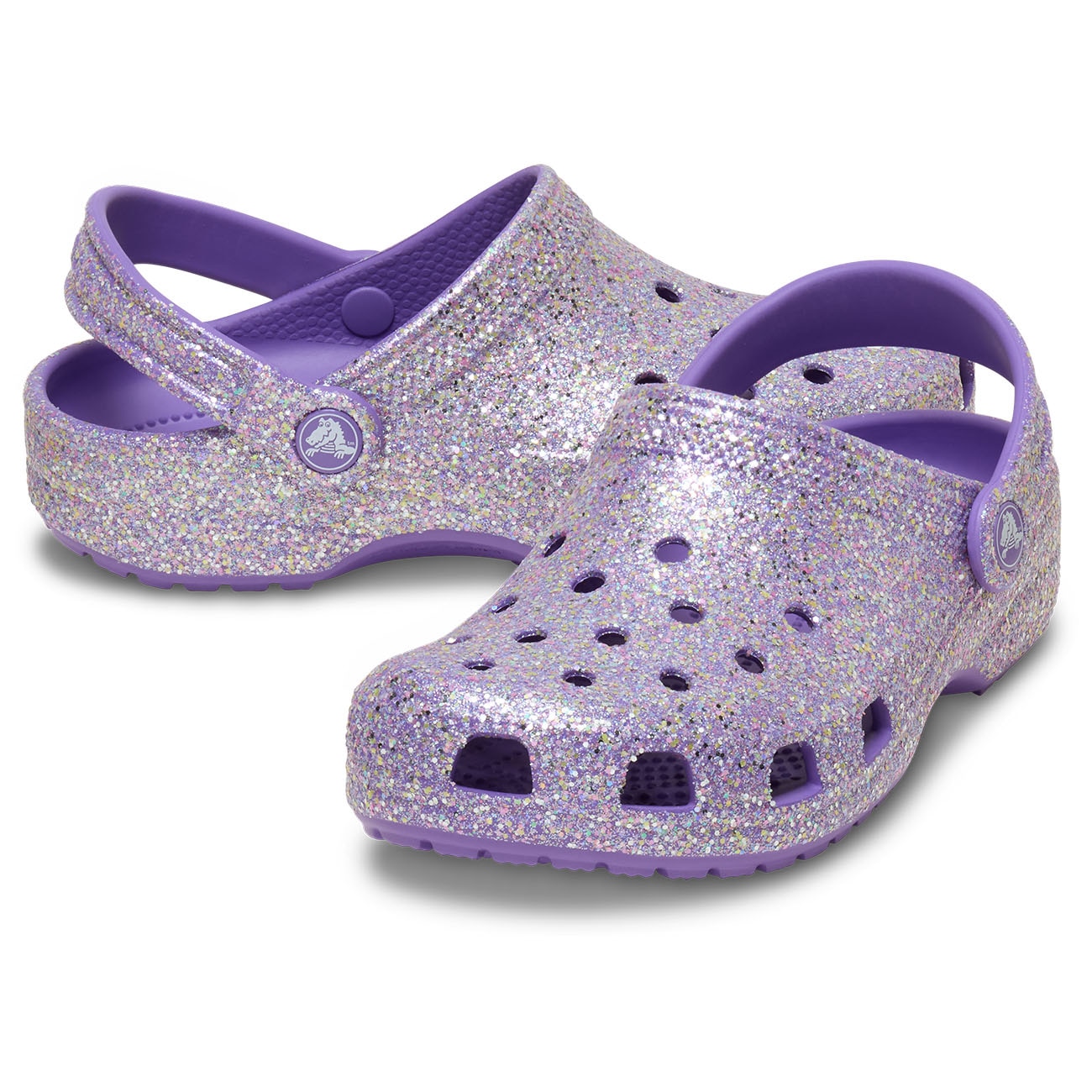 Socas Infantil Classic Fantasy Glitter Clog K Crocs Roxo-2