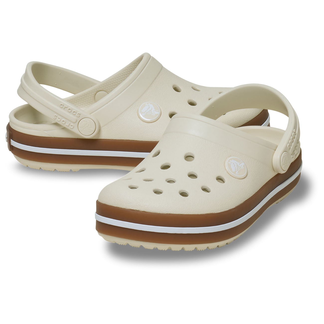 Socas para Bebés Crocband Gum Clog T Crocs Branco-2