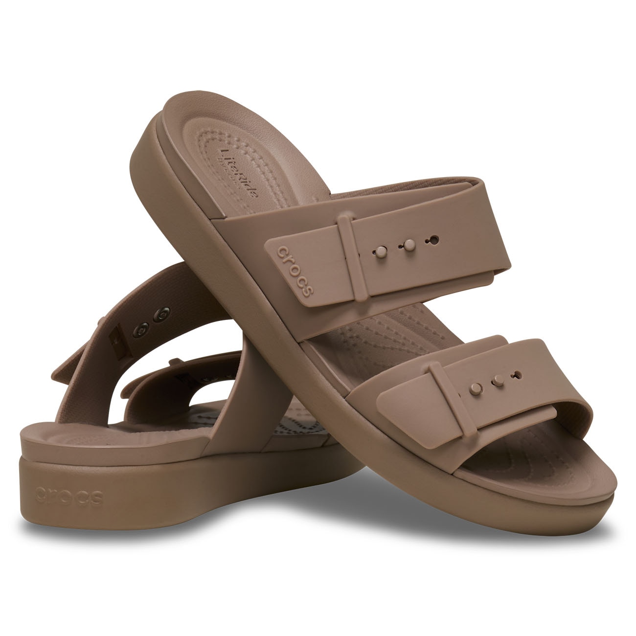 Sandálias Brooklyn Buckle Low W Crocs Castanho-chocolate-2