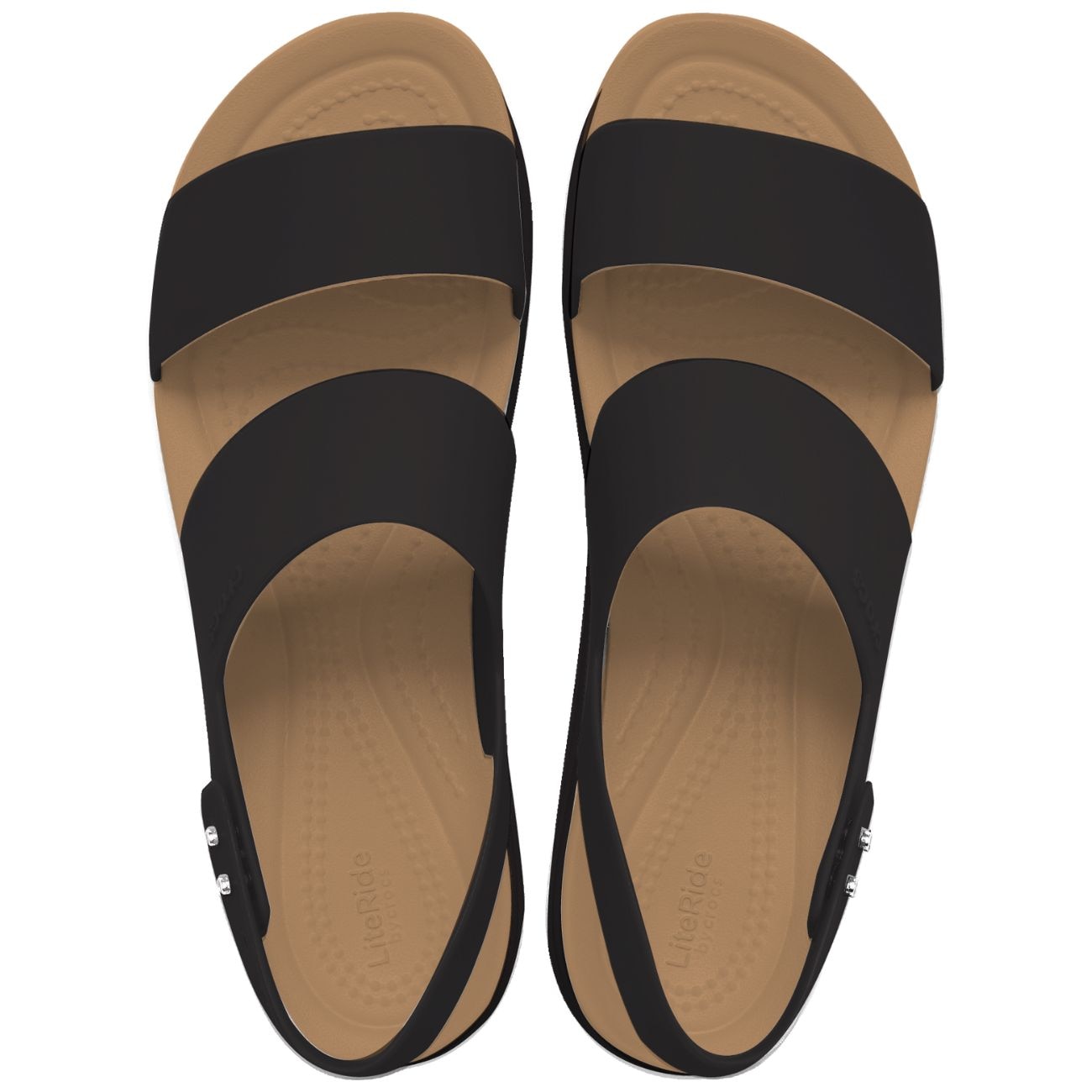 Sandálias com Cunha Brooklyn Matte Wrap Low Wedge W Crocs Preto-2