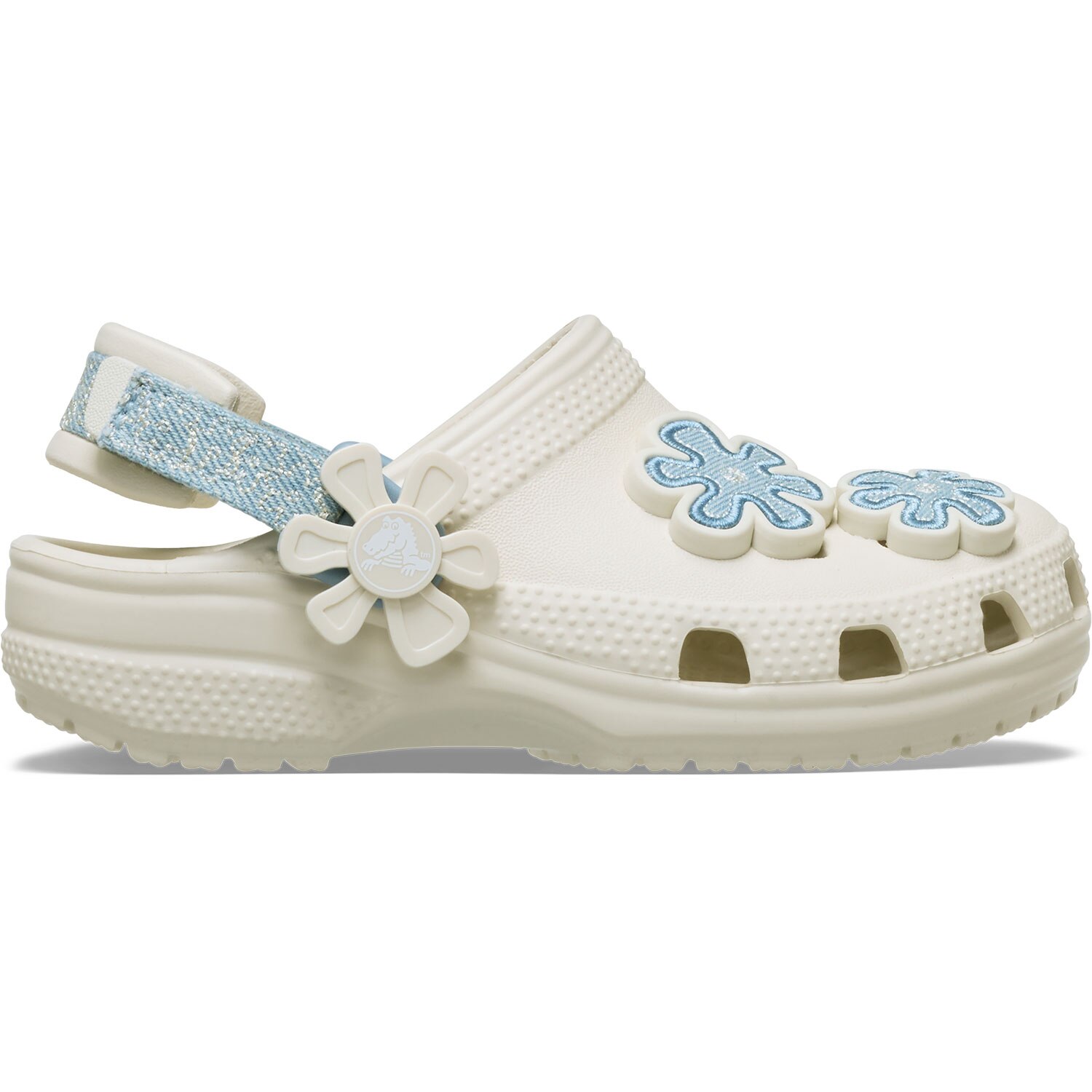 Imagem 0 de Socas para Bebés Classic Dnm Flwr Adj Backstrap Clog T Crocs