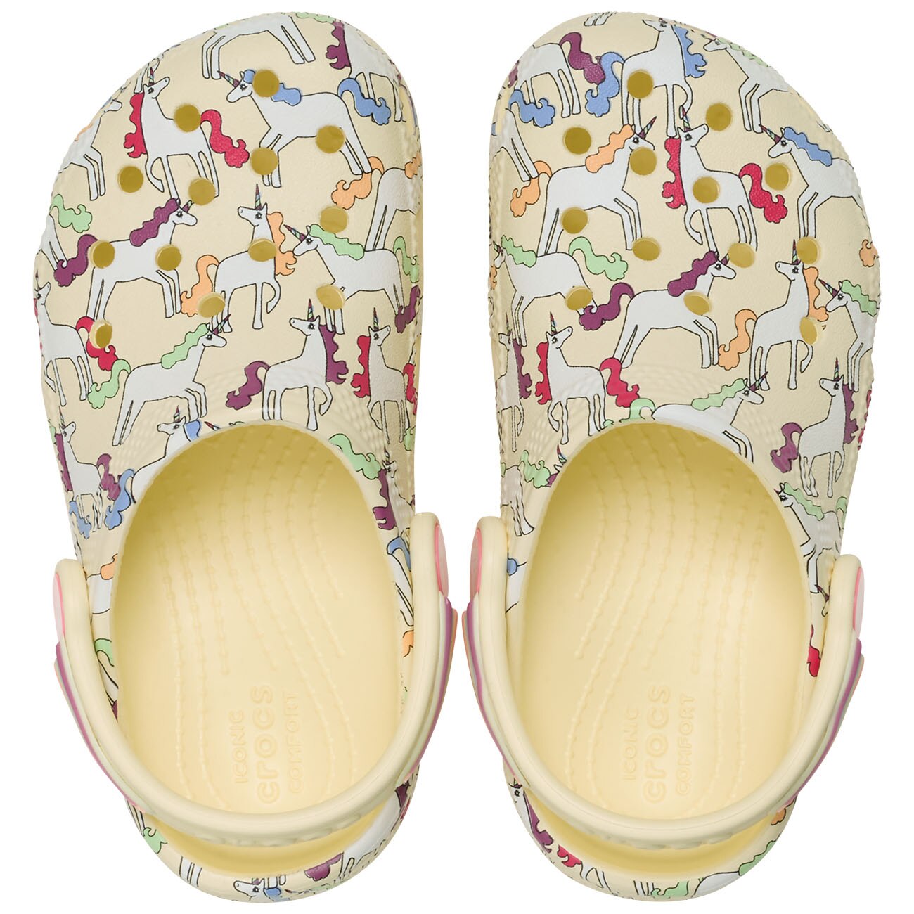 Socas para Bebés Classic Unicorn Graphic Clog T Crocs Amarelo-3