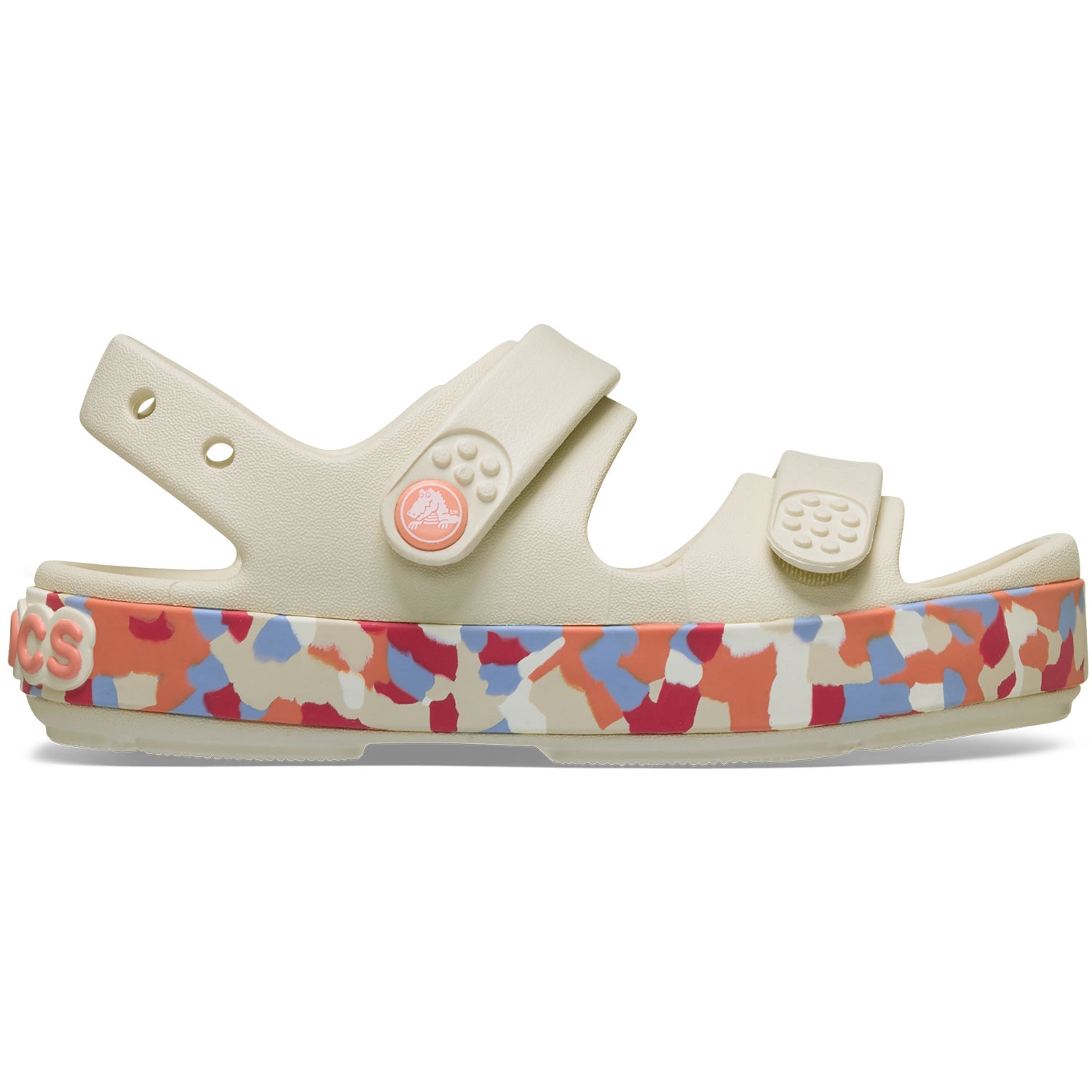 Sandálias de Bebés Croband Cruiser Glw Confetti Band Sandal T Crocs Branco-1