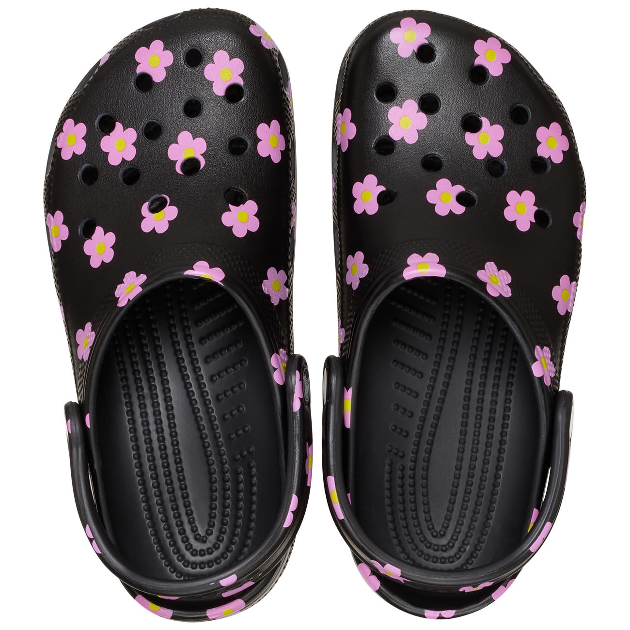 Socas Infantil Classic Flower Clog K Crocs Preto-3