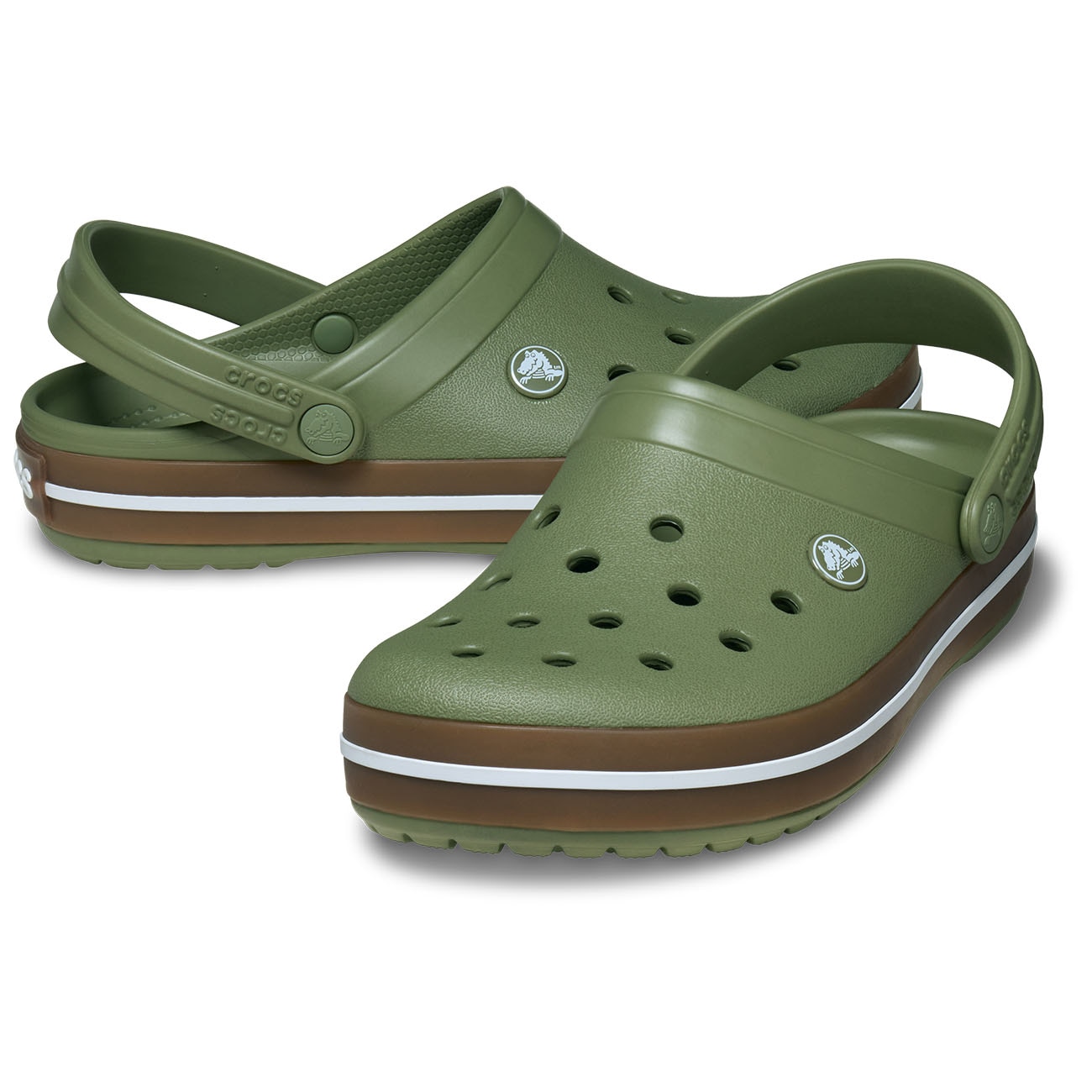 Socas Unissexo Crocband Gum Clog U Crocs Verde-2