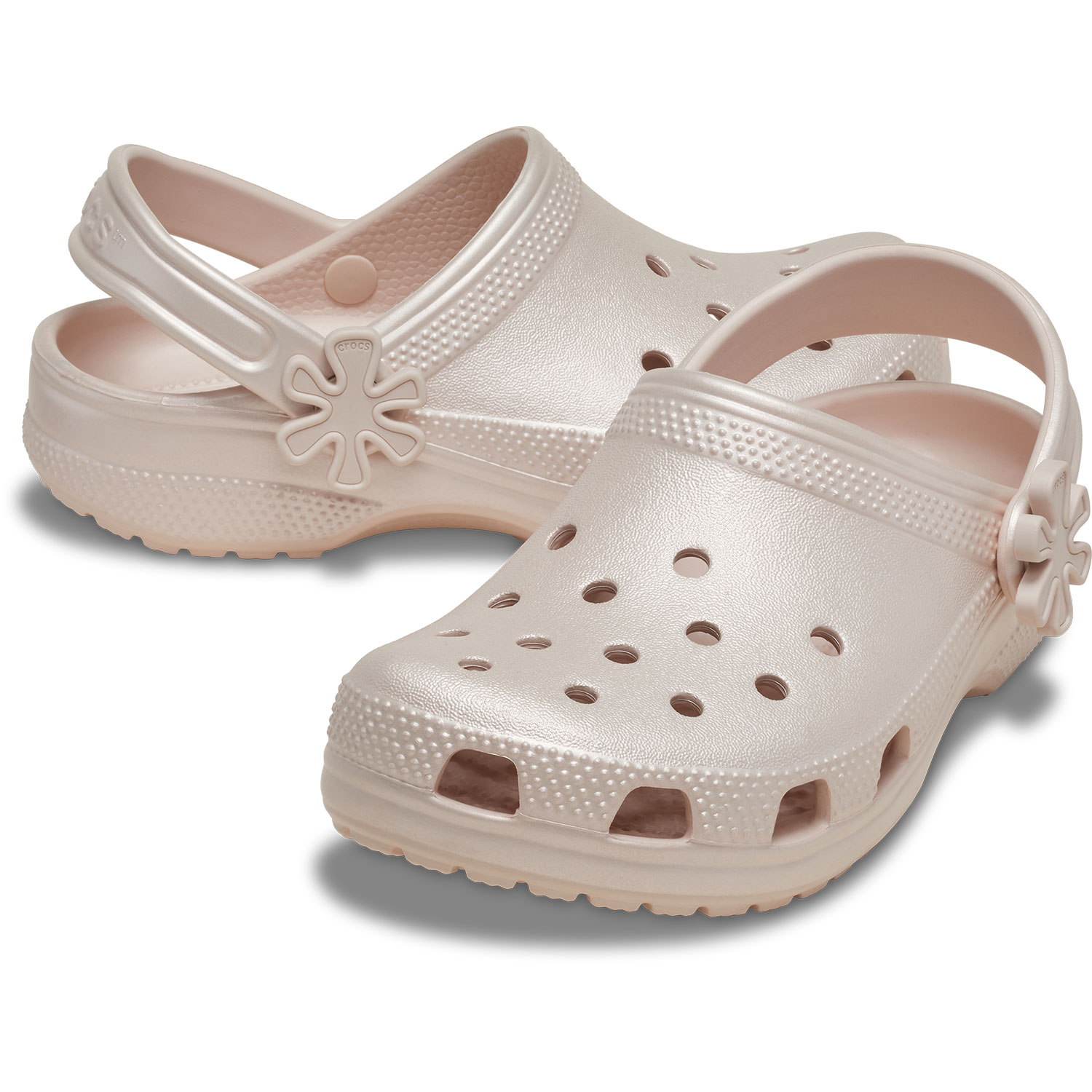 Socas para Bebés Classic Pearl Shine Clog T Crocs Rosa-2