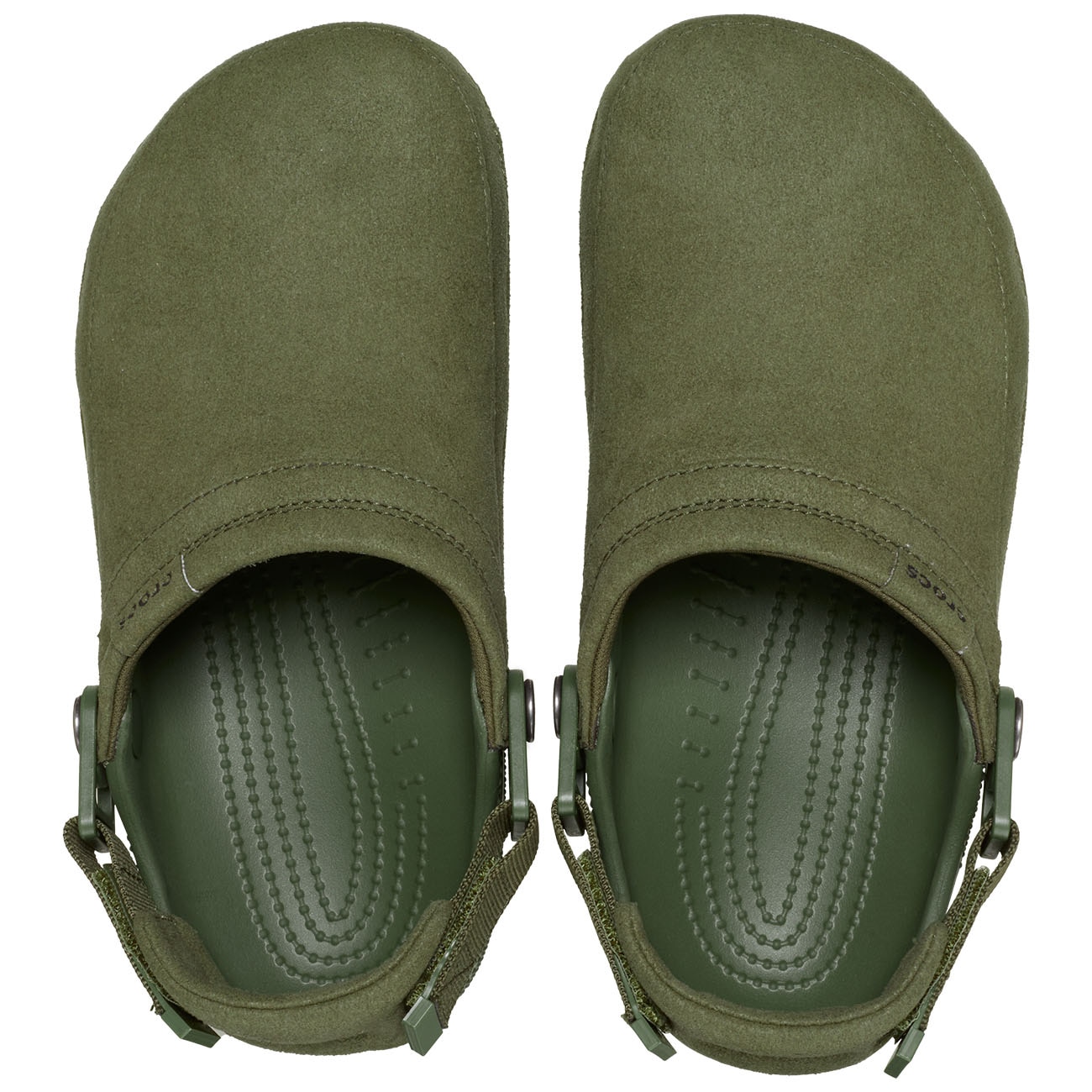 Socas Classic Crafted Vegan Suede Clog U Crocs Verde-3