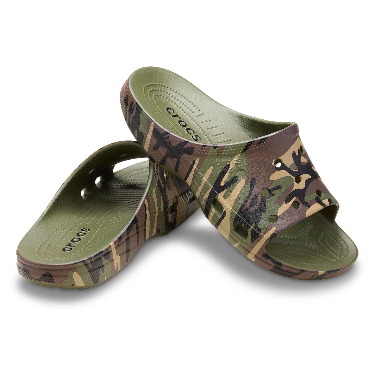Chinelos Classic Camouflage Slide M Crocs Verde-2