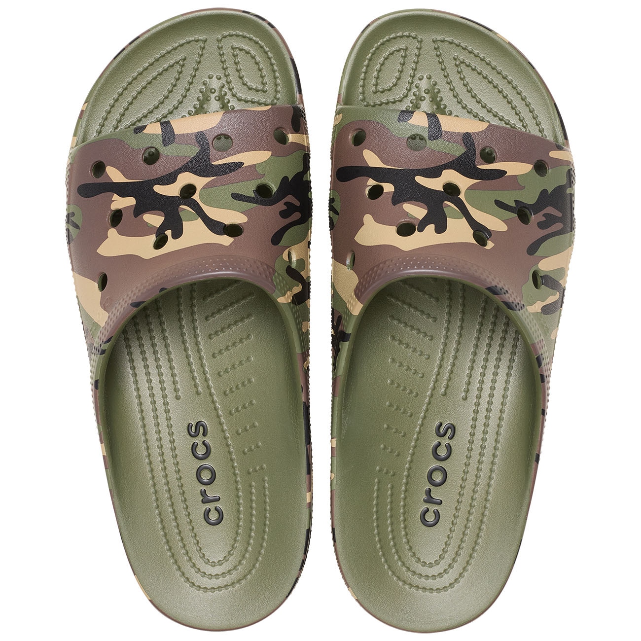 Chinelos Classic Camouflage Slide M Crocs Verde-3