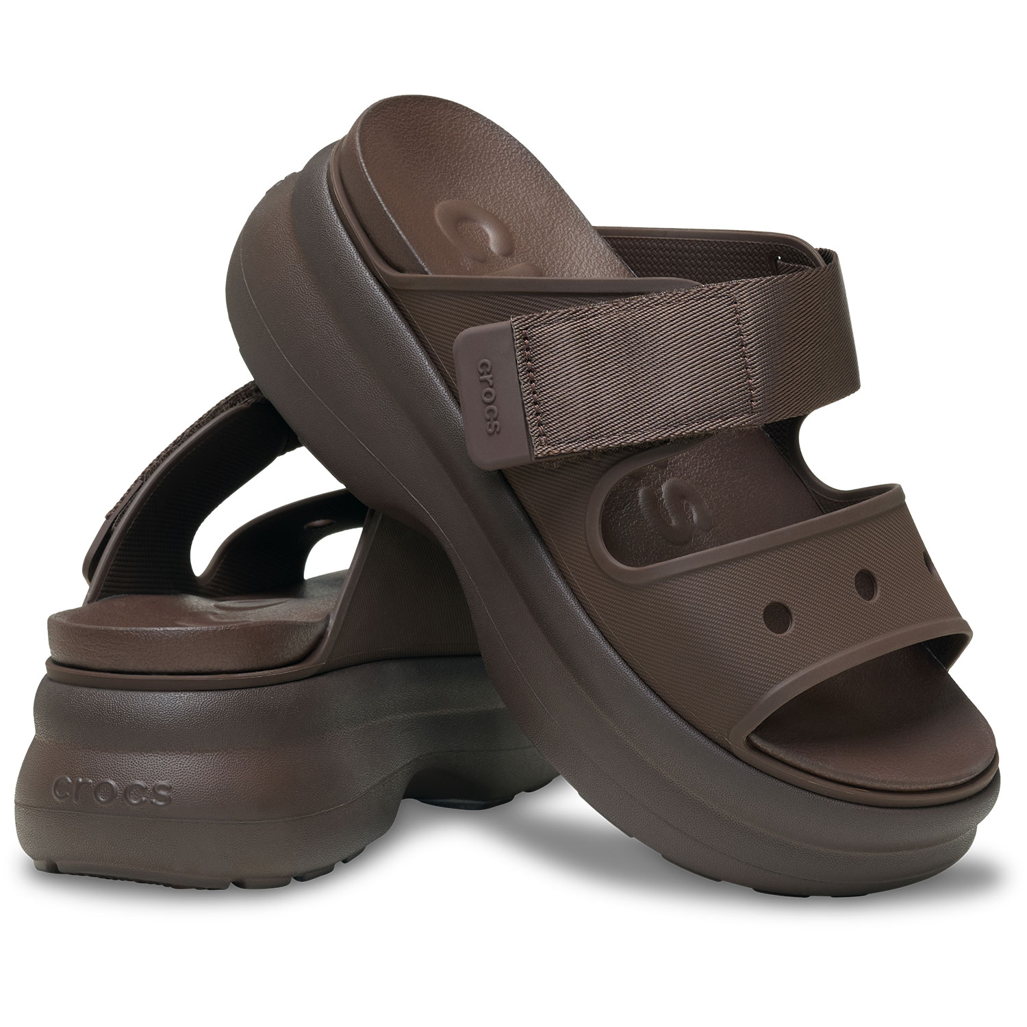 Sandálias com Plataforma Soho Two Strap Sandal W Crocs Castanho-escuro-2
