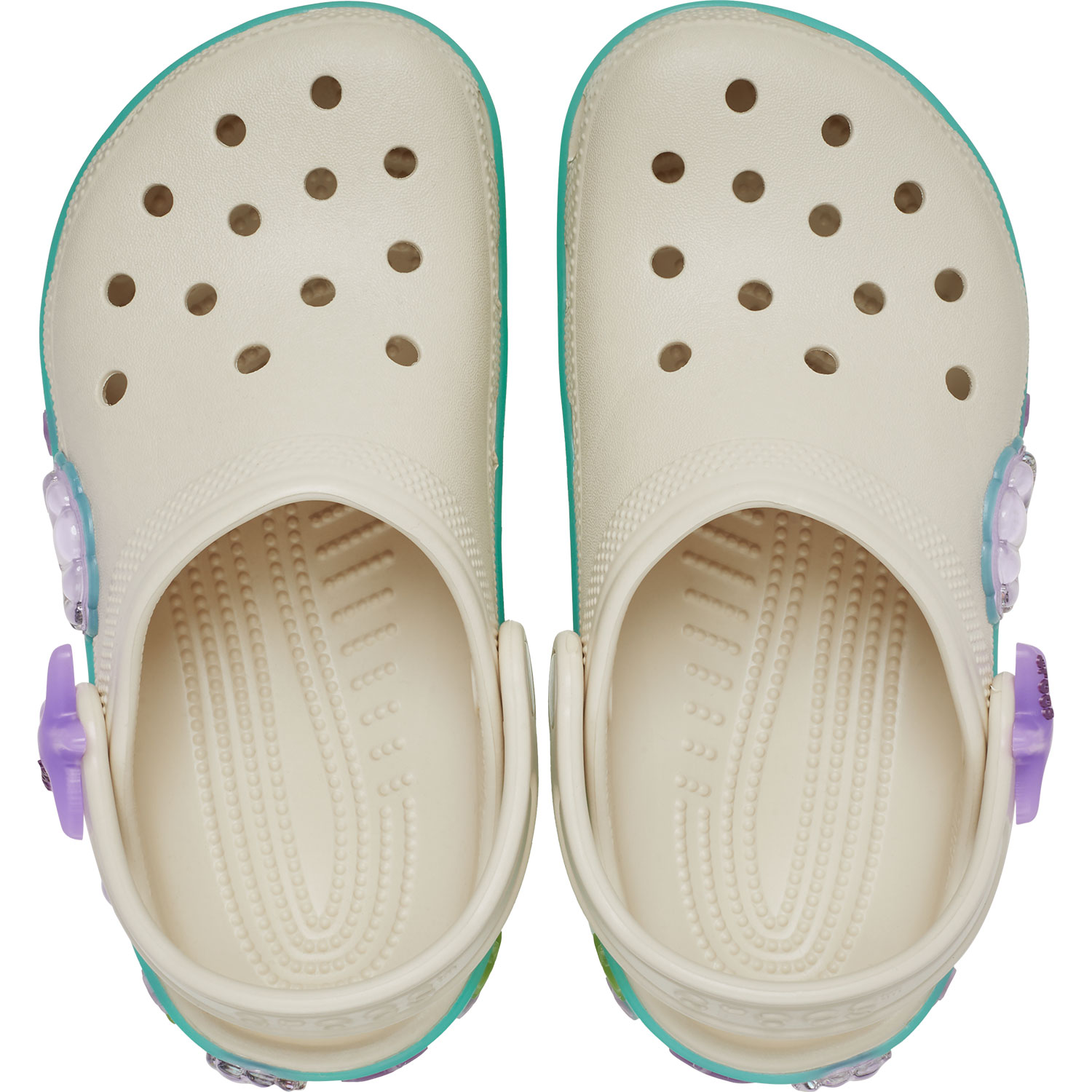 Socas Infantil Classic Sea Sparkle Shaker Clog K Crocs Natural-3