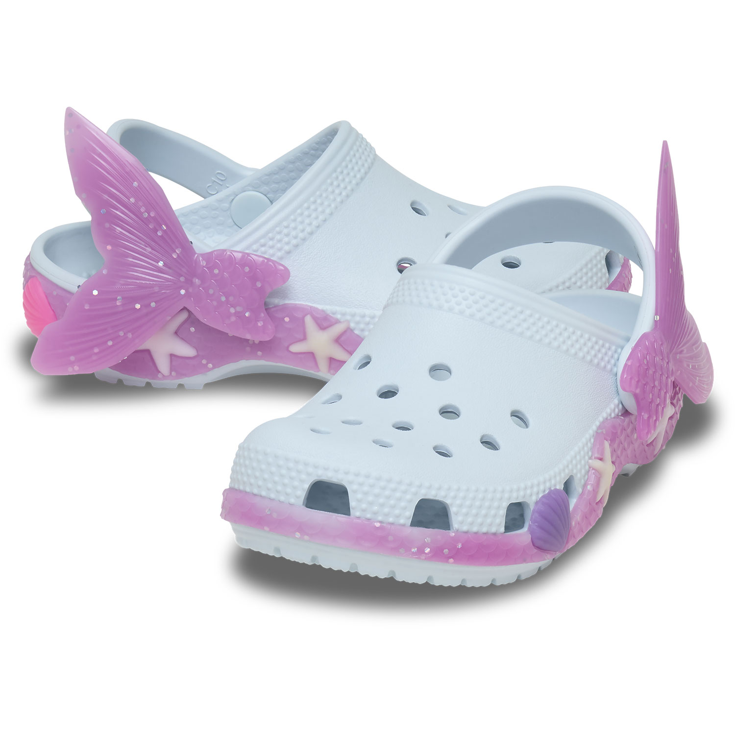 Socas para Bebés Classic Iam Color Change Mermaid Clog T Crocs Azul-2