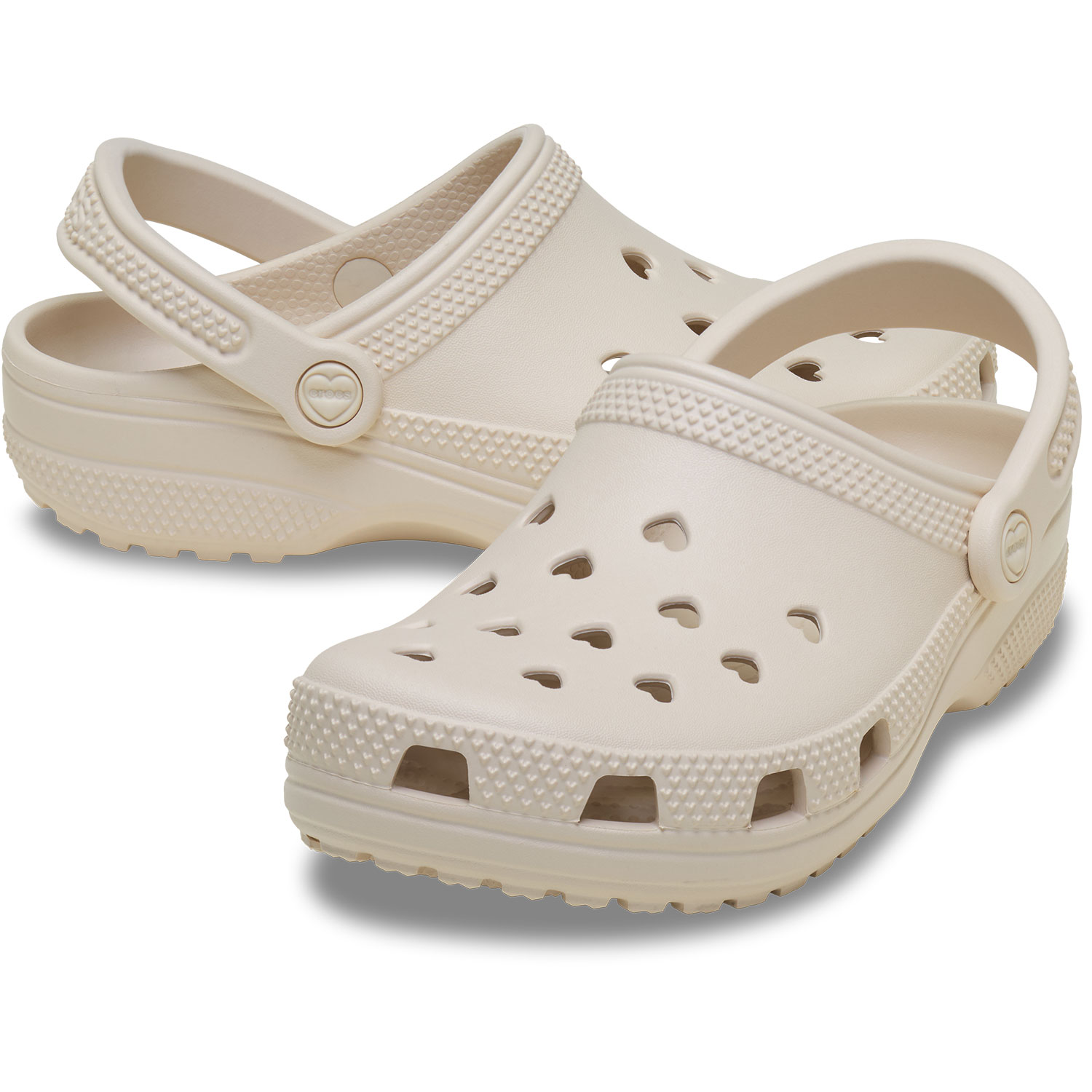 Socas Unissexo Classic Hearts Cut Out Clog U Crocs Natural-2