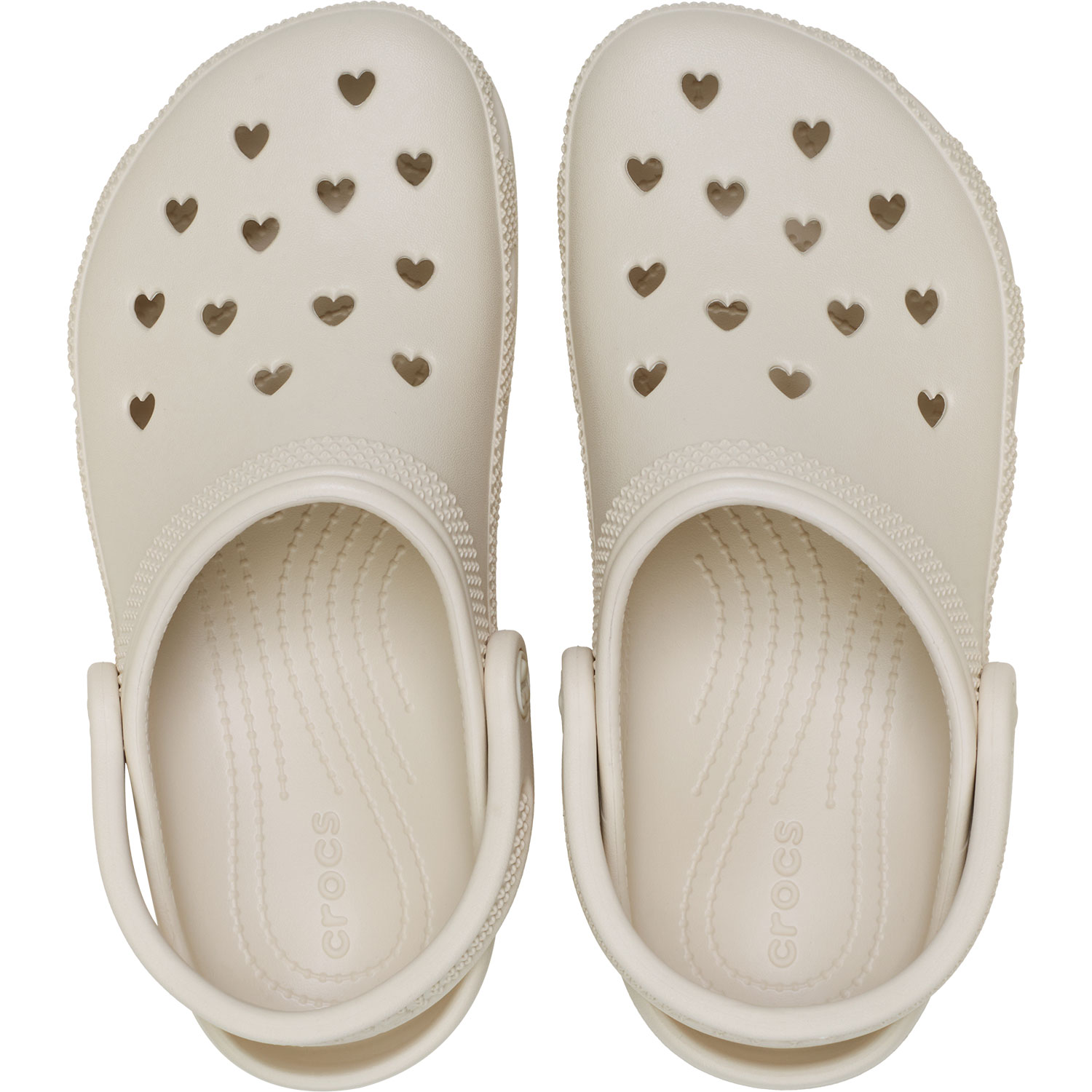 Socas Unissexo Classic Hearts Cut Out Clog U Crocs Natural-3