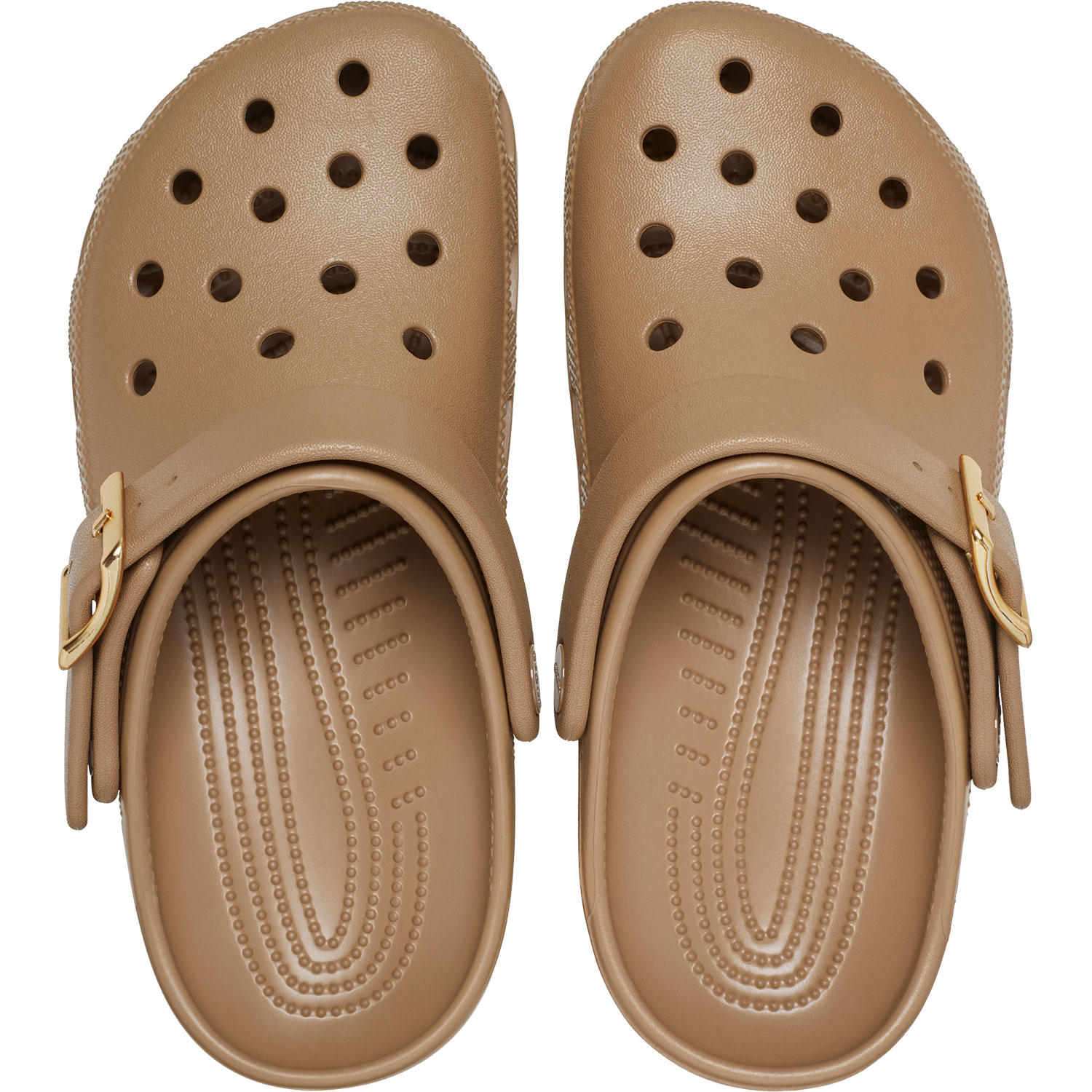 Socas Classic Metallic Buckle Clog U Crocs Natural-3