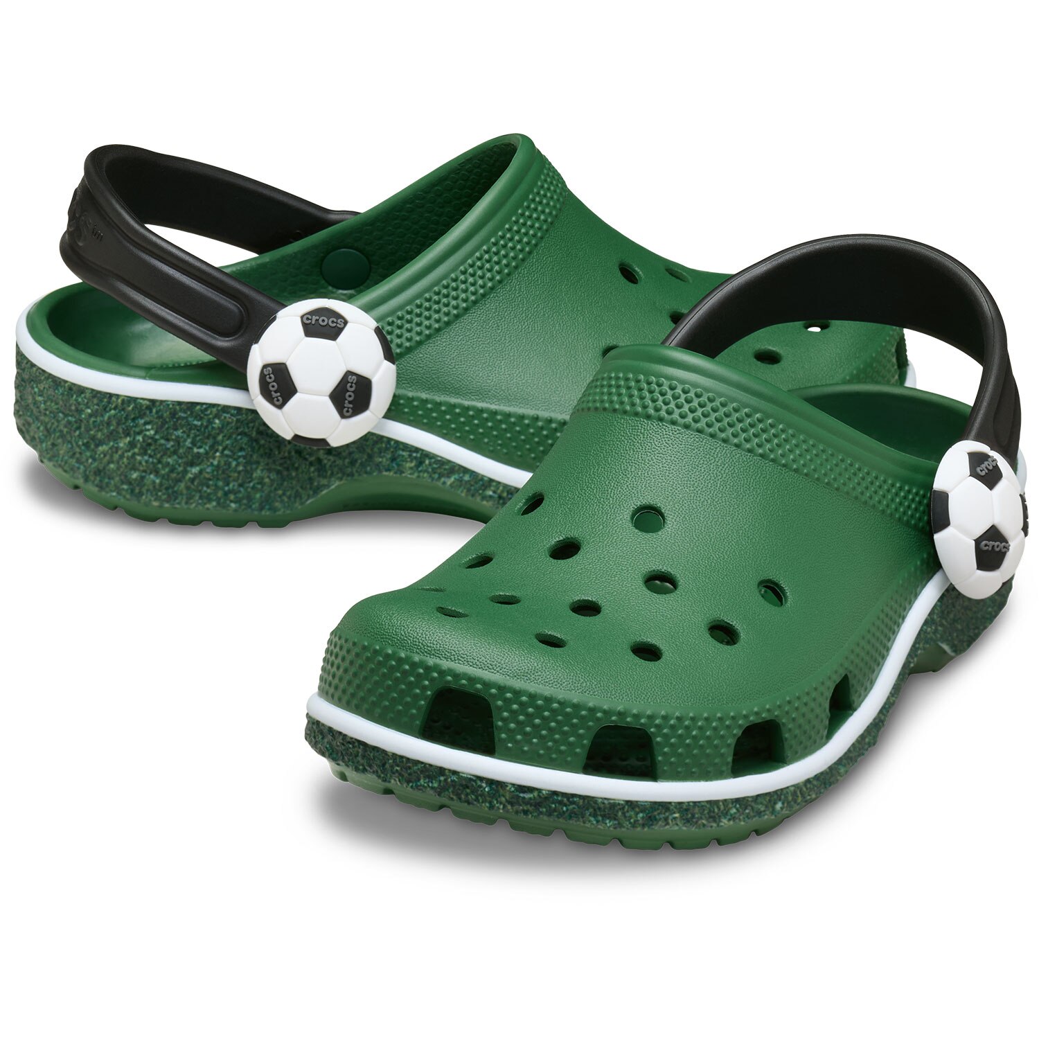 Socas Infantil Classic Soccer Turf Clog K Crocs Verde-2