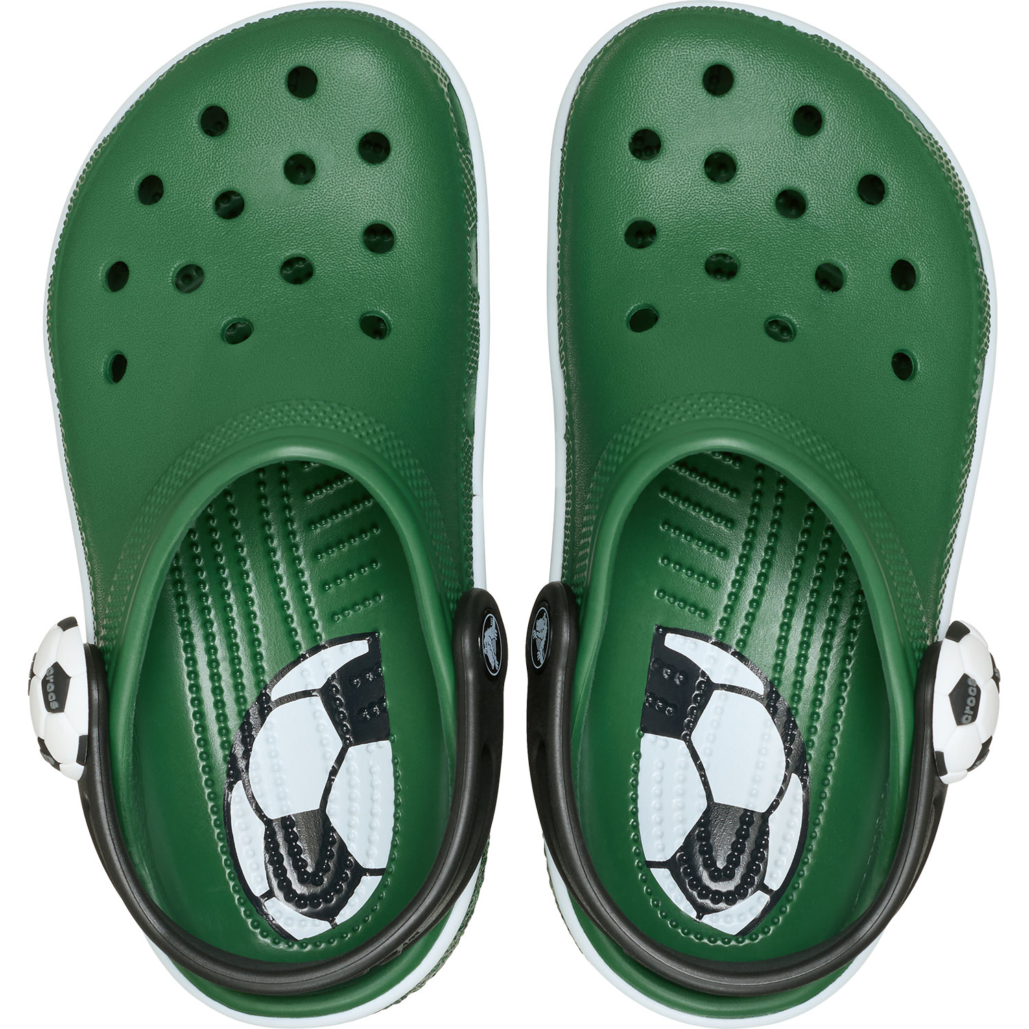 Socas Infantil Classic Soccer Turf Clog K Crocs Verde-3